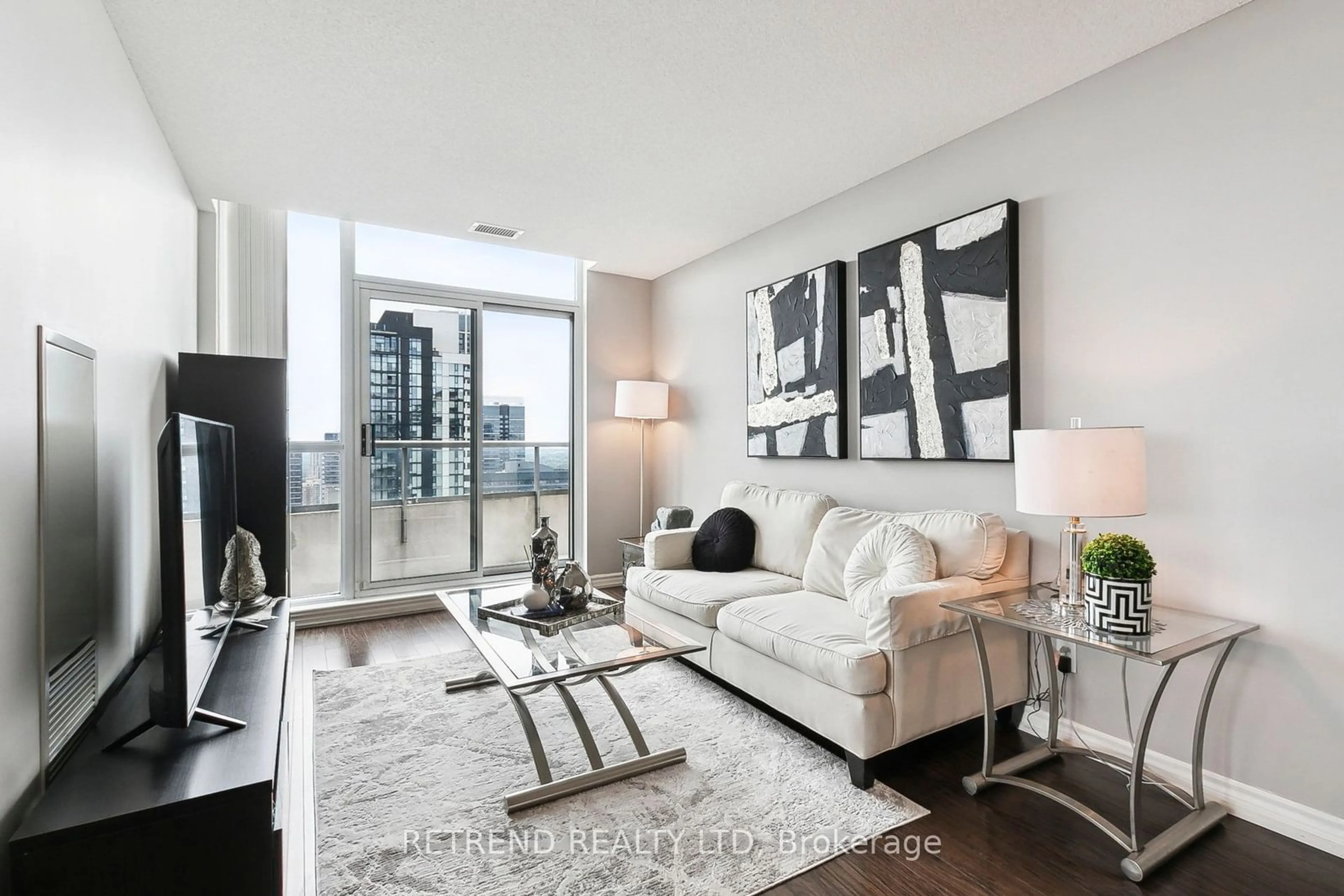 Living room for 18 Spring Garden Ave #3906, Toronto Ontario M2N 7M2