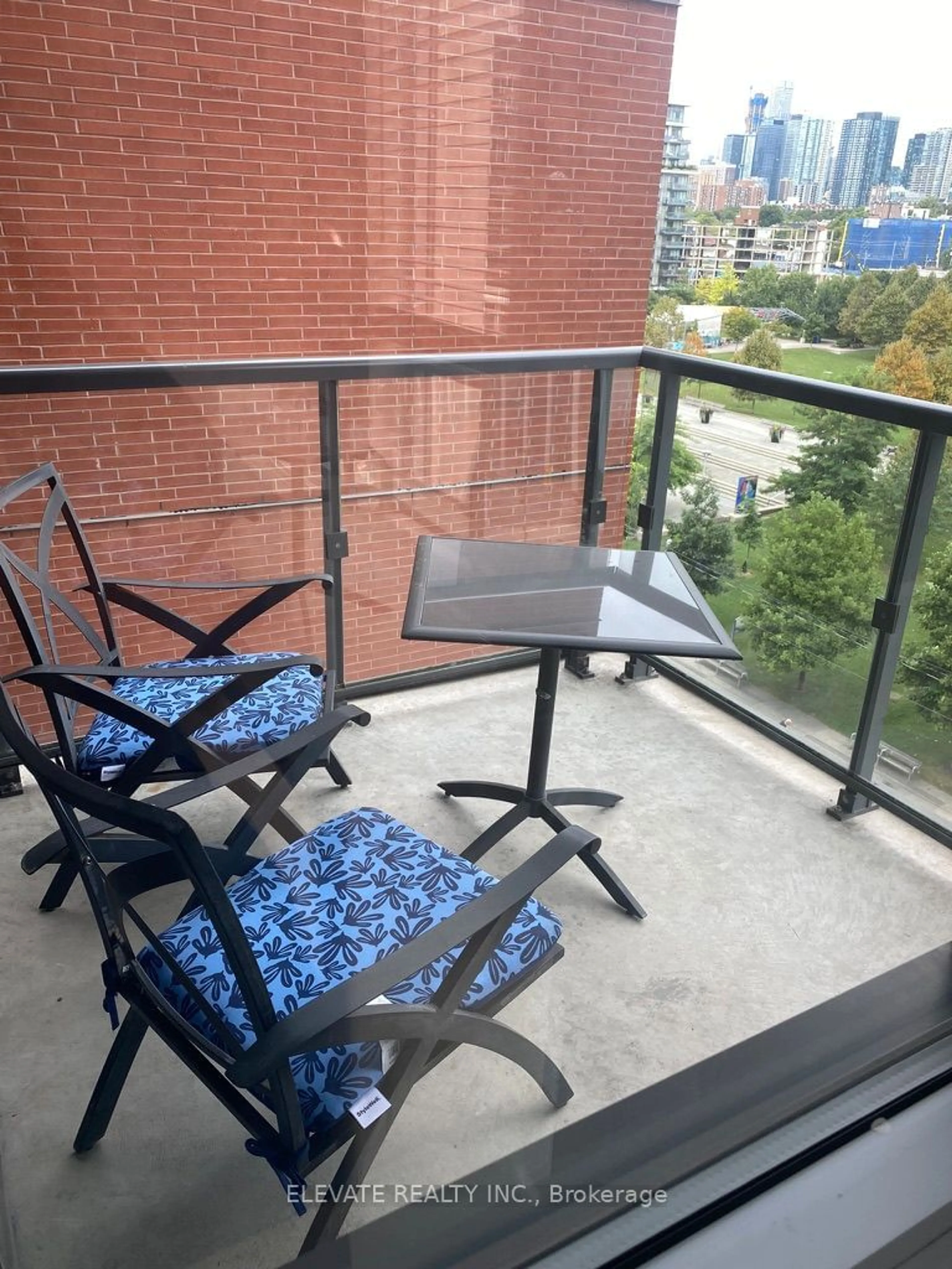 Balcony in the apartment for 170 Sumach St #721, Toronto Ontario M5A 0C3