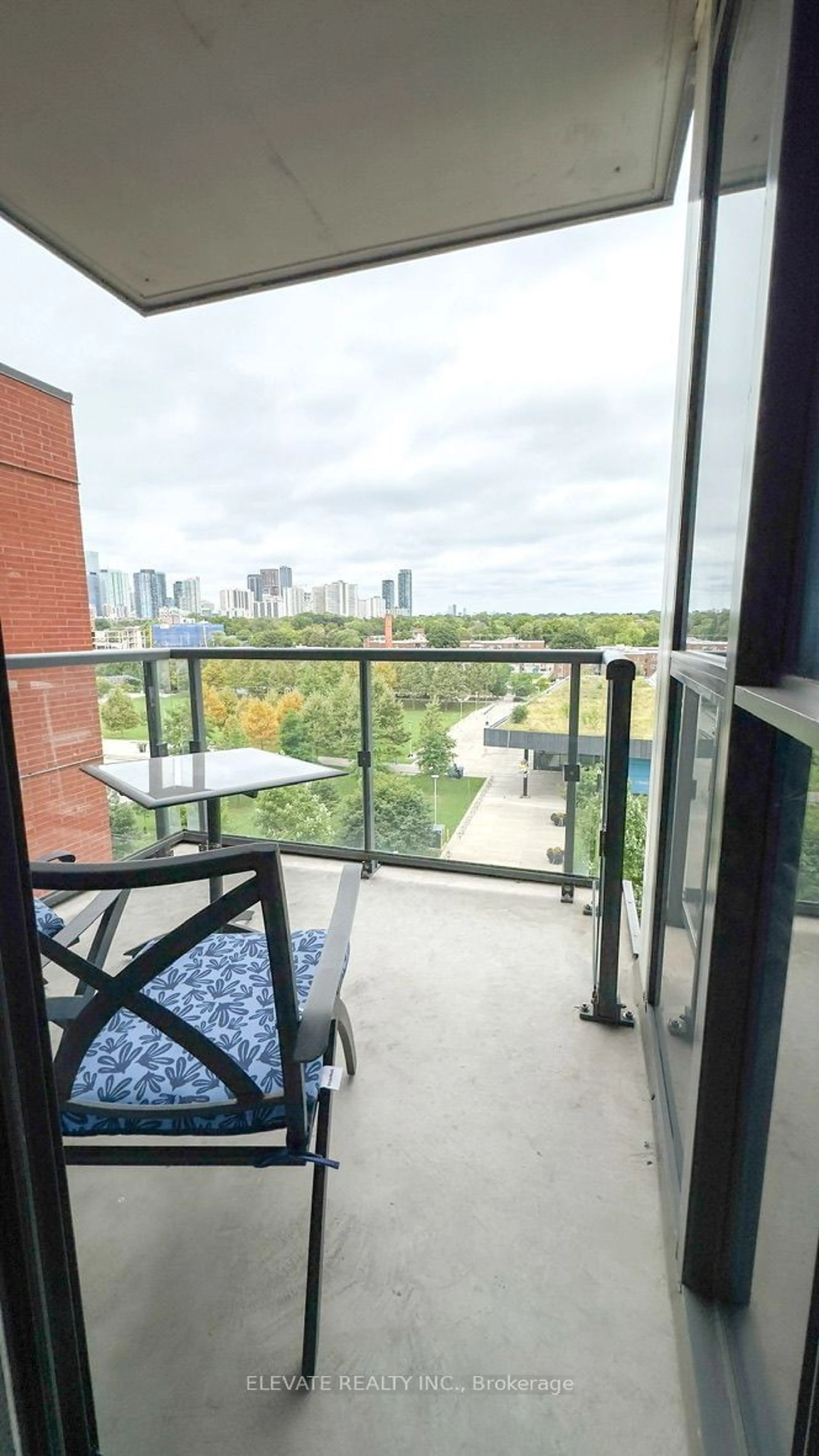 Balcony in the apartment for 170 Sumach St #721, Toronto Ontario M5A 0C3