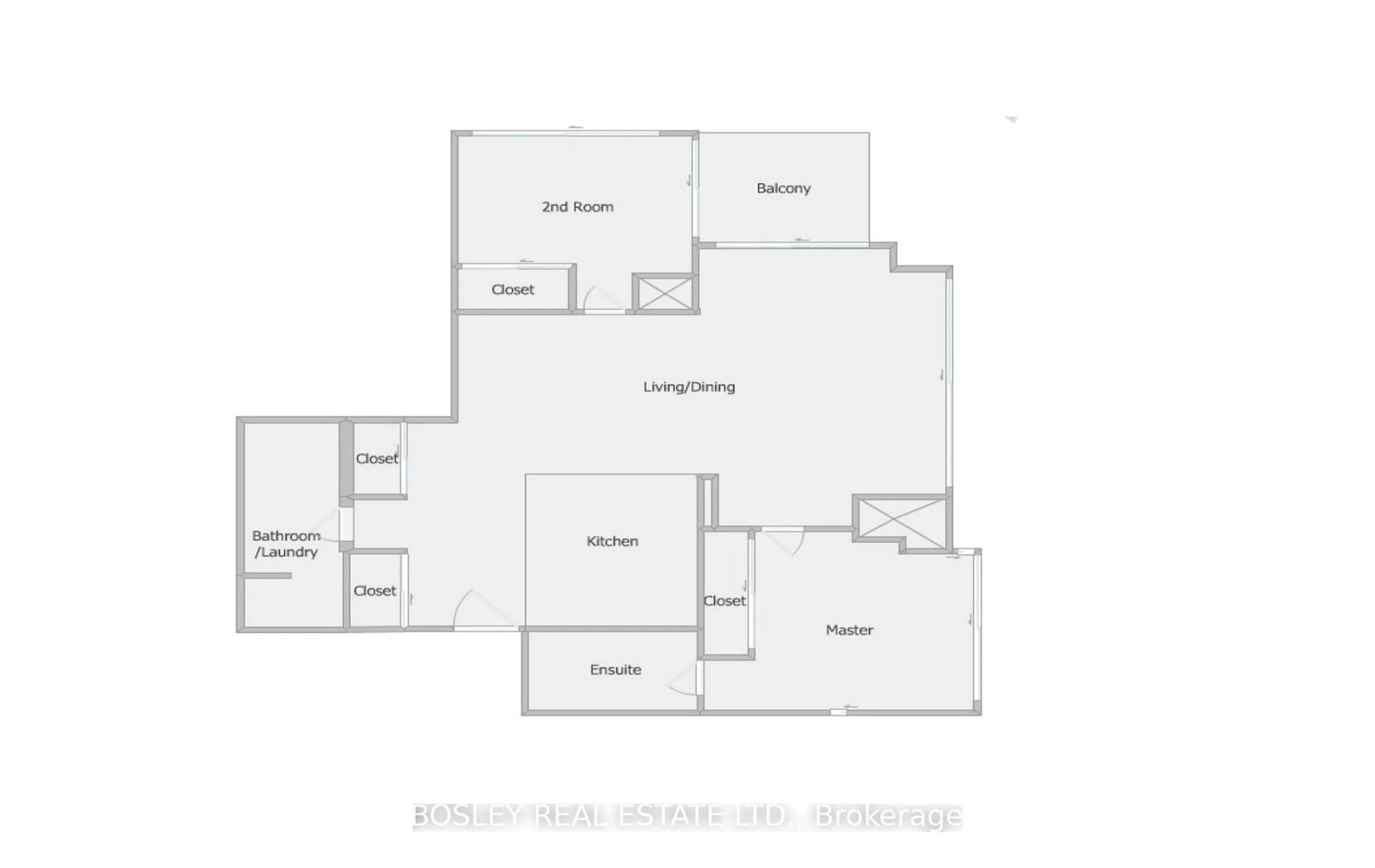 Floor plan for 500 Sherbourne St #809, Toronto Ontario M4X 1L1