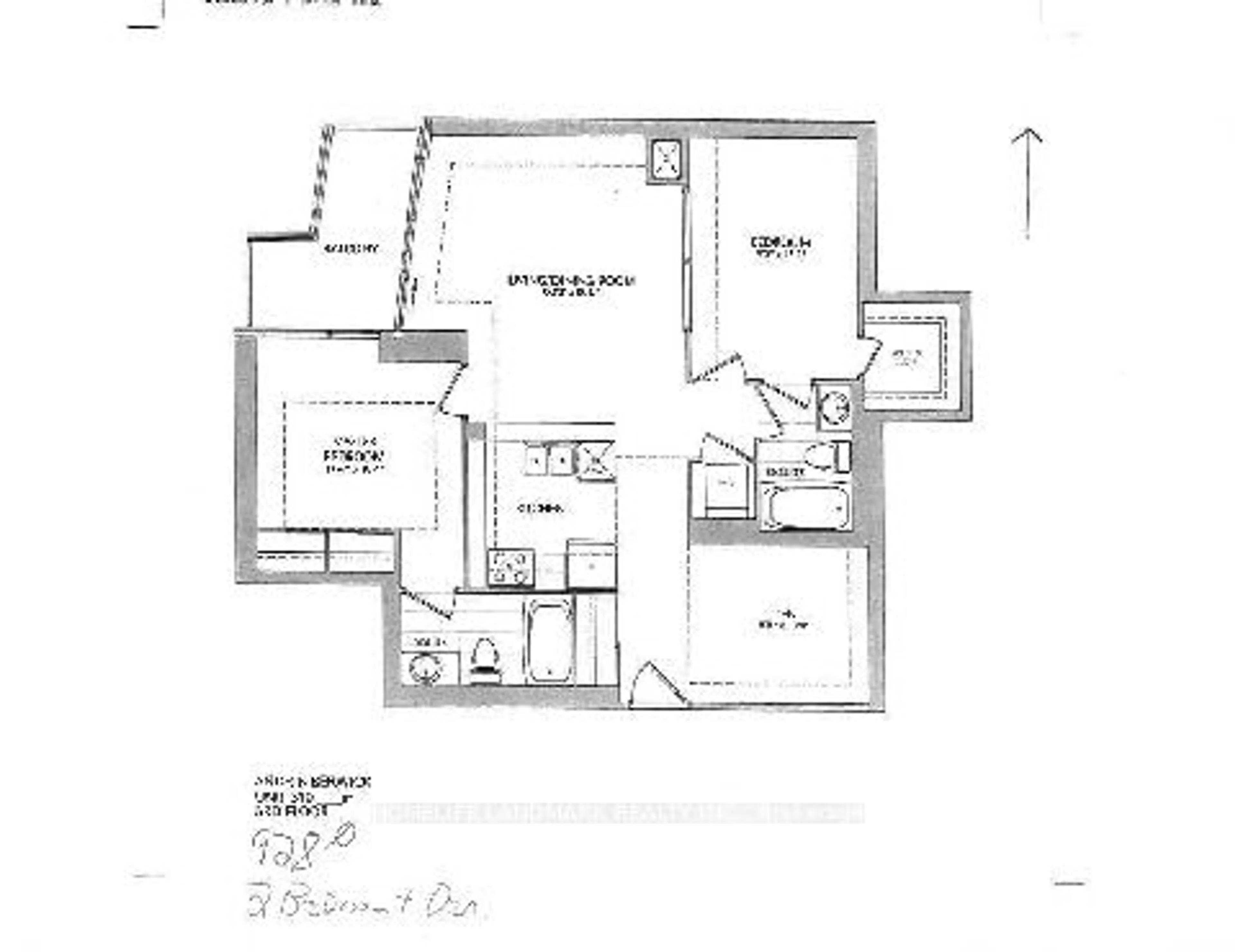 Floor plan for 60 Berwick Ave #410, Toronto Ontario M5P 0A3