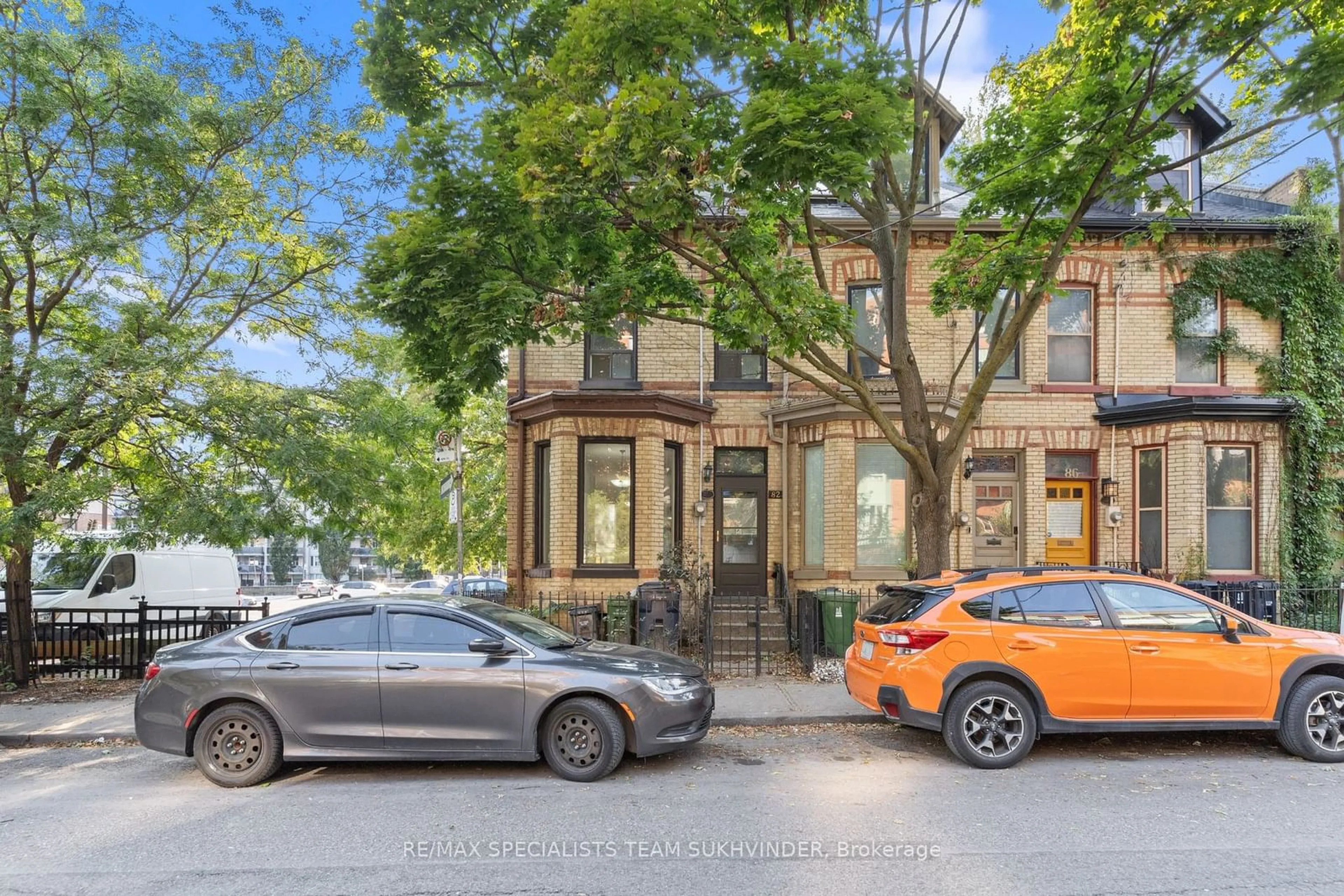 A pic from exterior of the house or condo, the street view for 82 Bleecker St, Toronto Ontario M4X 1L8