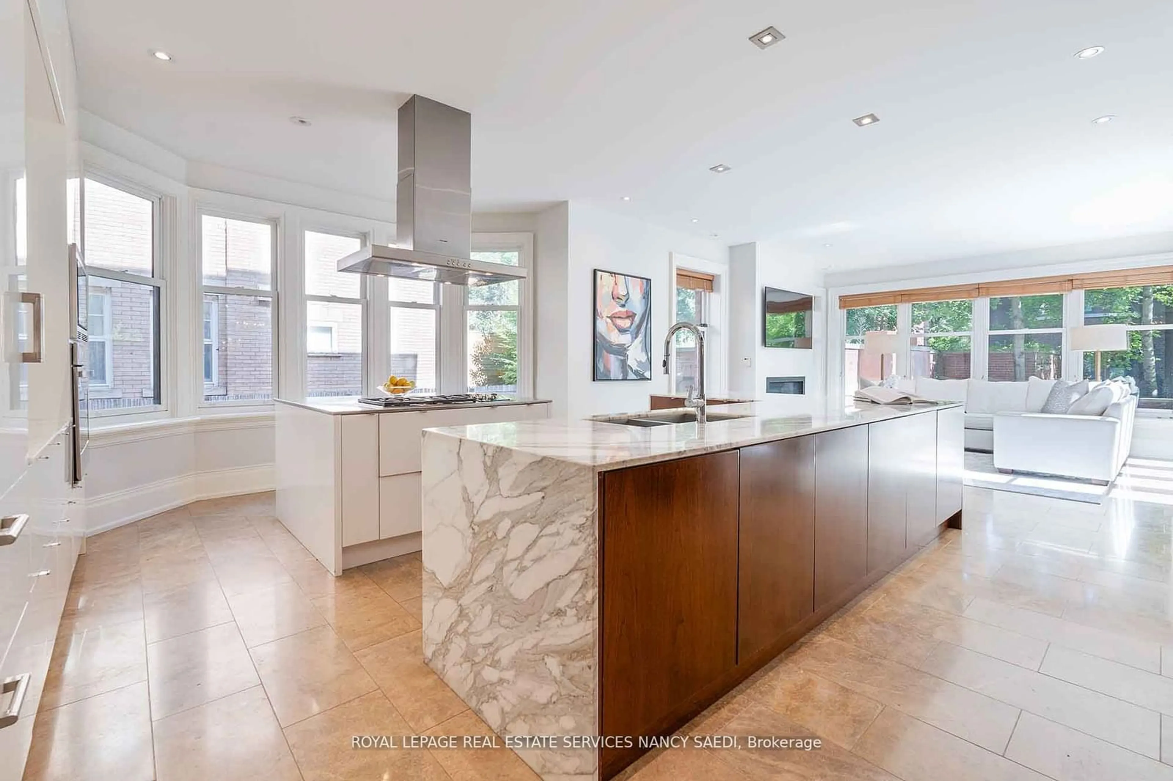 Contemporary kitchen, wood floors for 21 Elm Ave, Toronto Ontario M4W 1M9