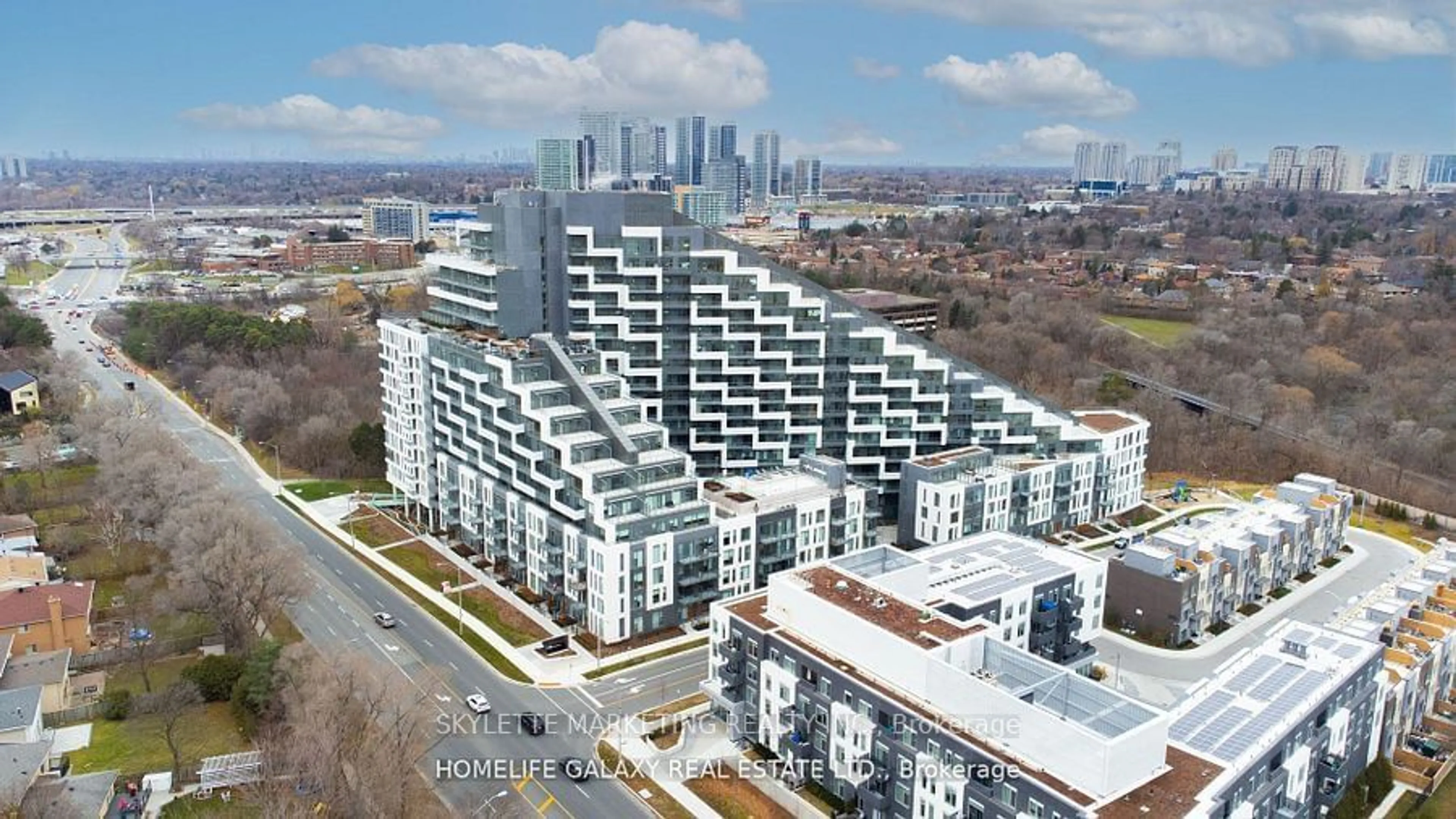 A pic from exterior of the house or condo, the view of city buildings for 25 Adra Grado Way #111, Toronto Ontario M2J 0H6