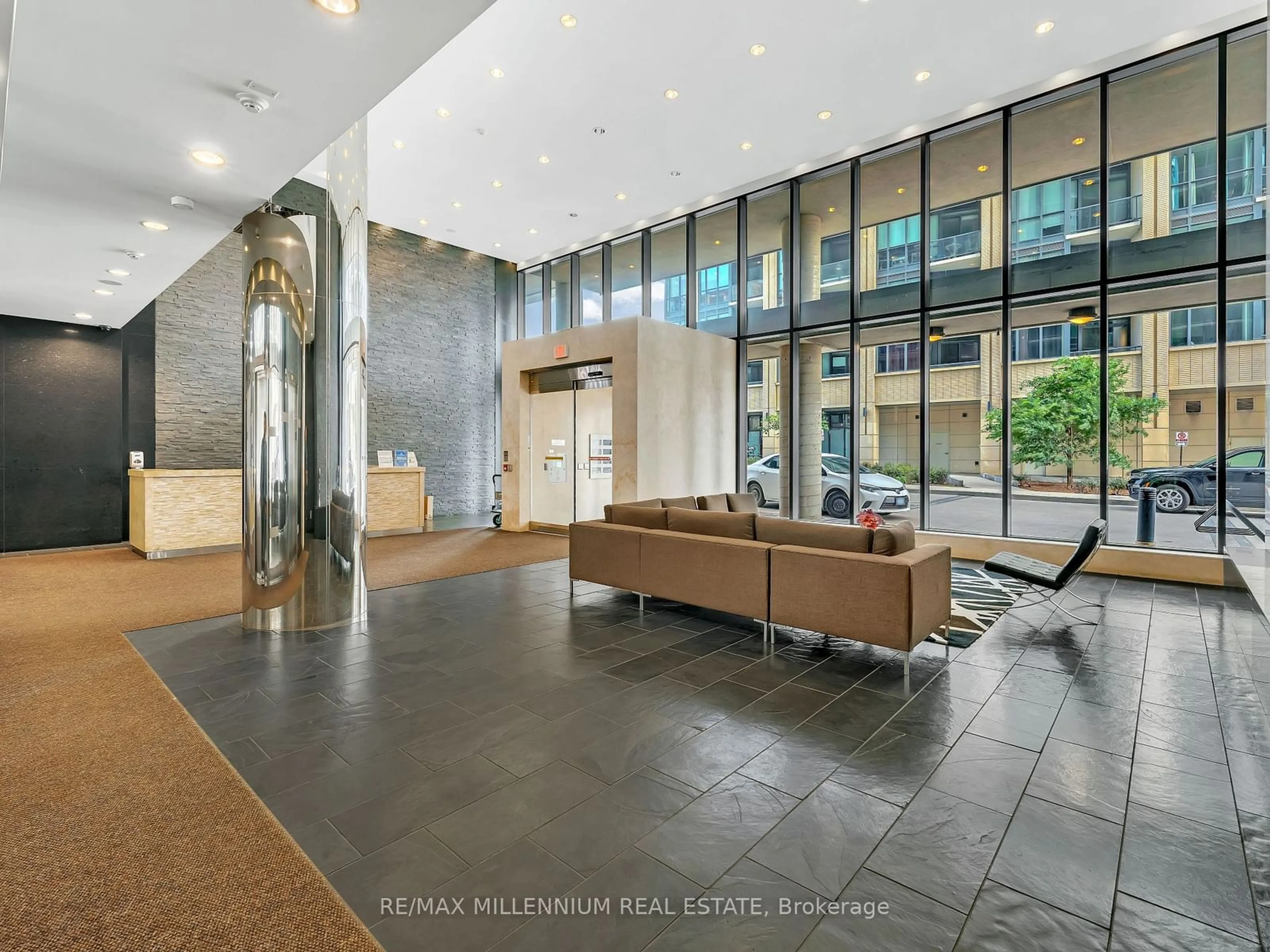 Indoor lobby for 55 East Liberty St #1404, Toronto Ontario M6K 3P9