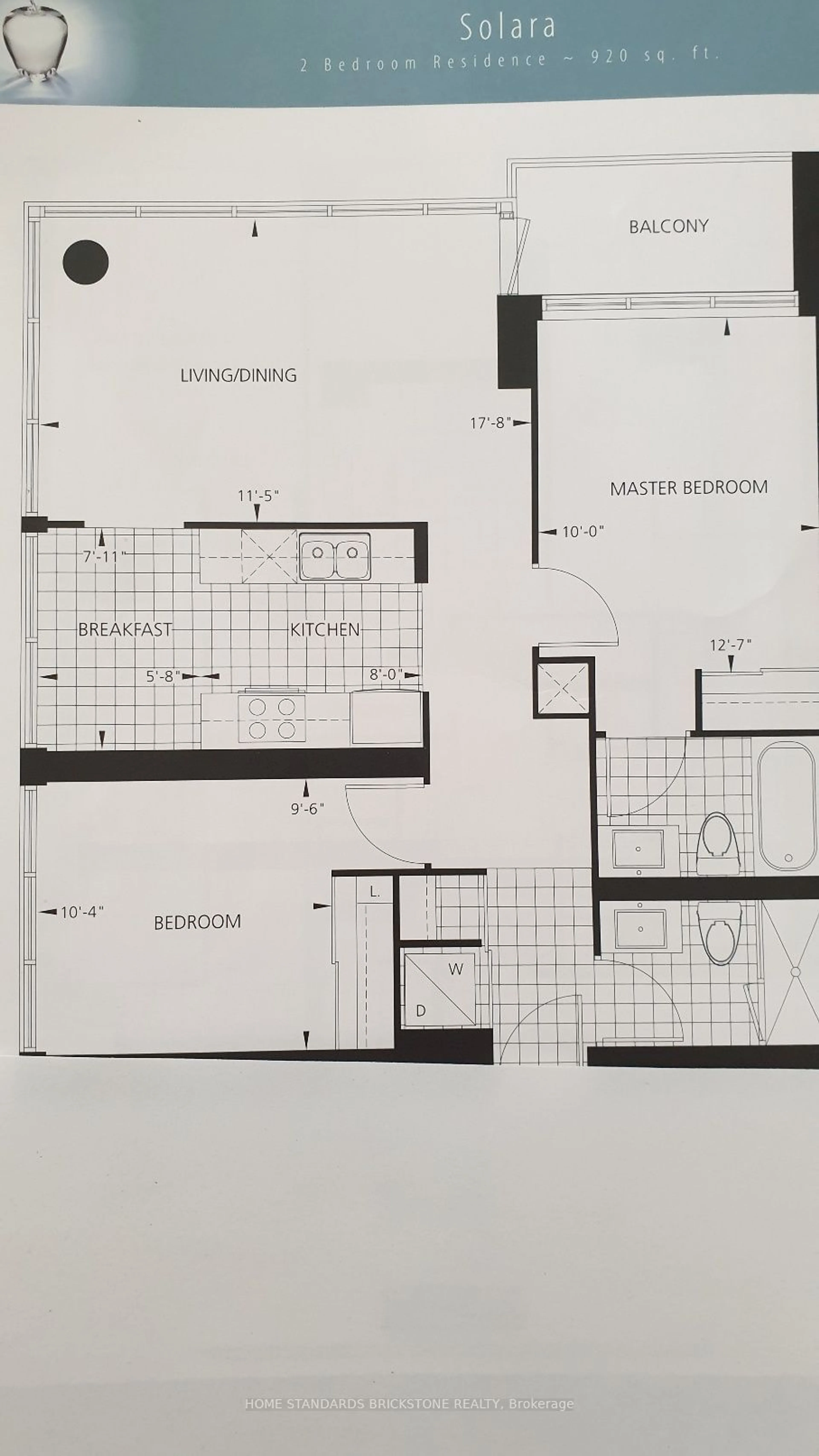 Floor plan for 5168 Yonge St #3705, Toronto Ontario M2N 0G1