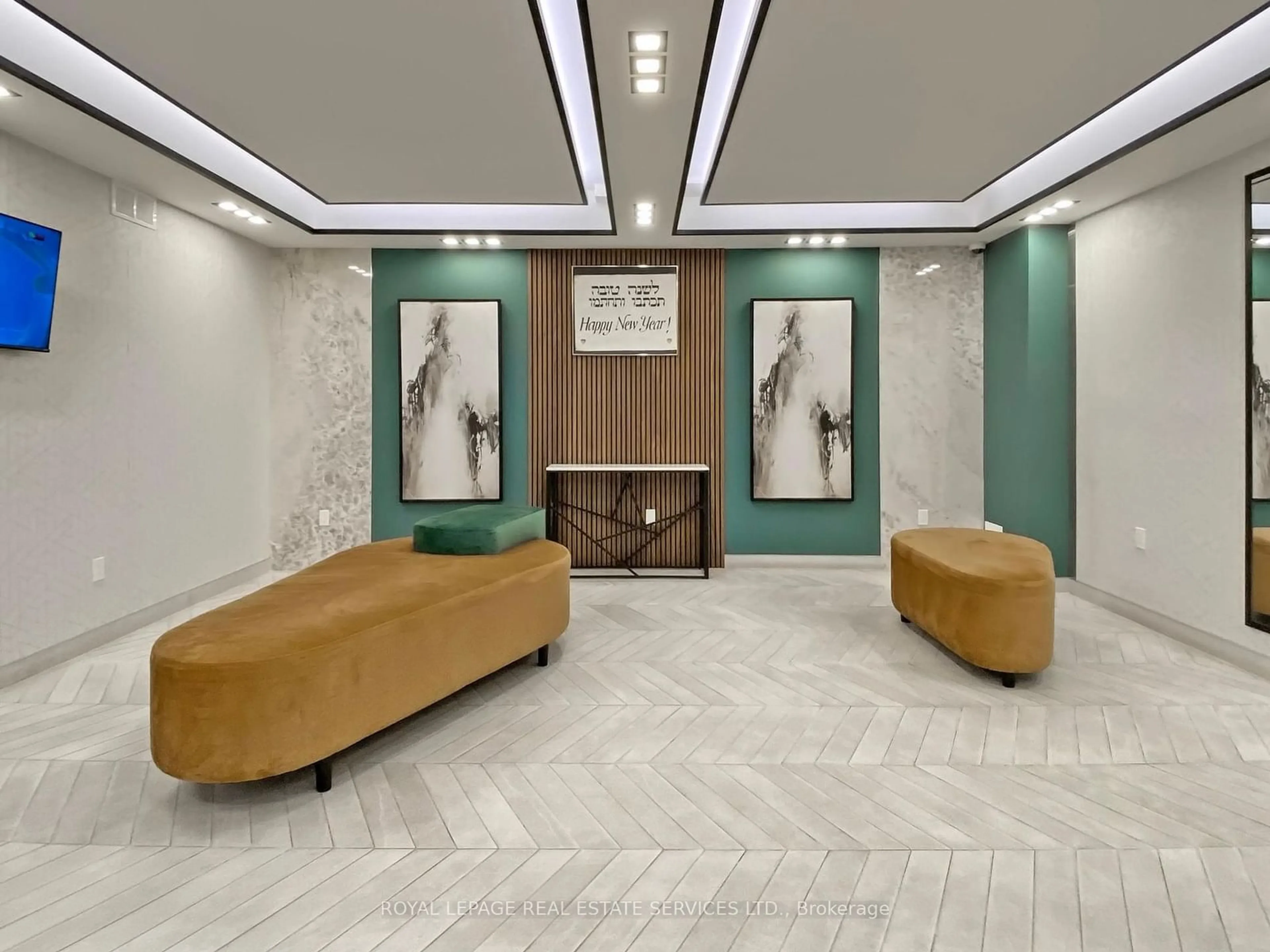 Indoor lobby, ceramic floors for 80 Antibes Dr #2602, Toronto Ontario M2R 3N5