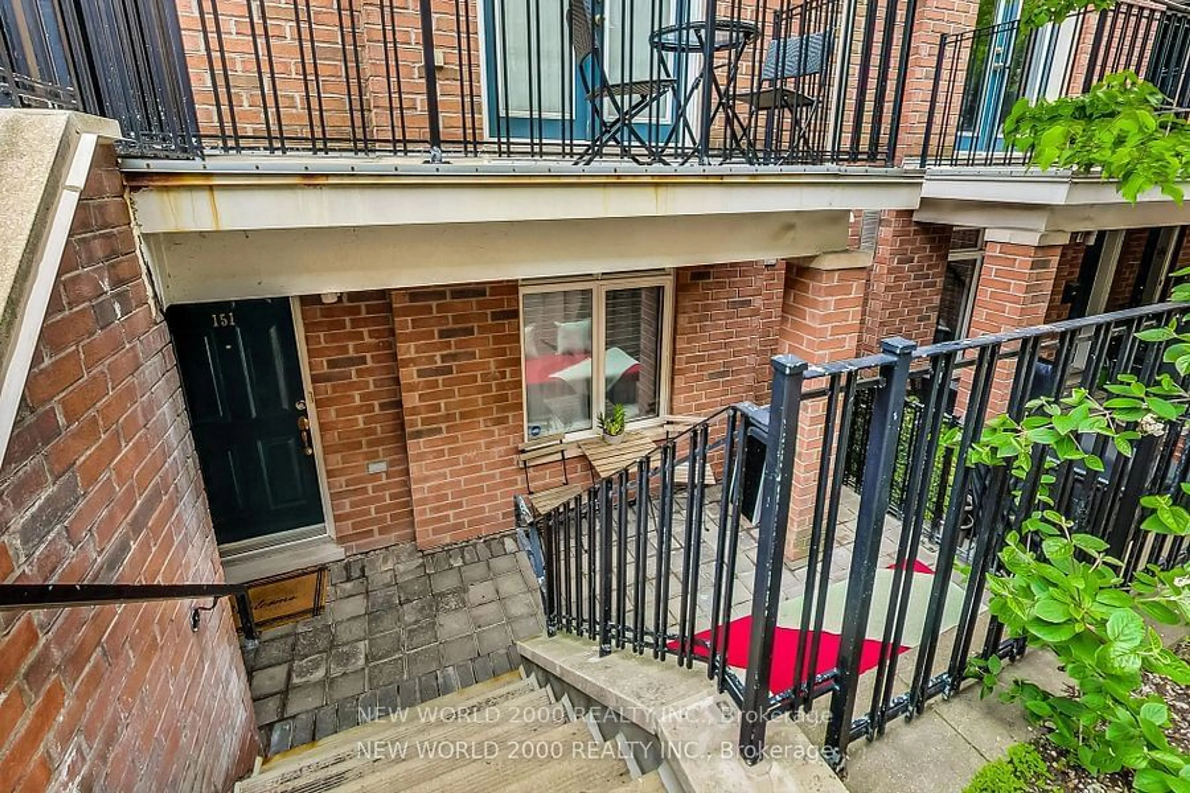 Balcony in the apartment, the street view for 415 Jarvis St #151, Toronto Ontario M4Y 3C1