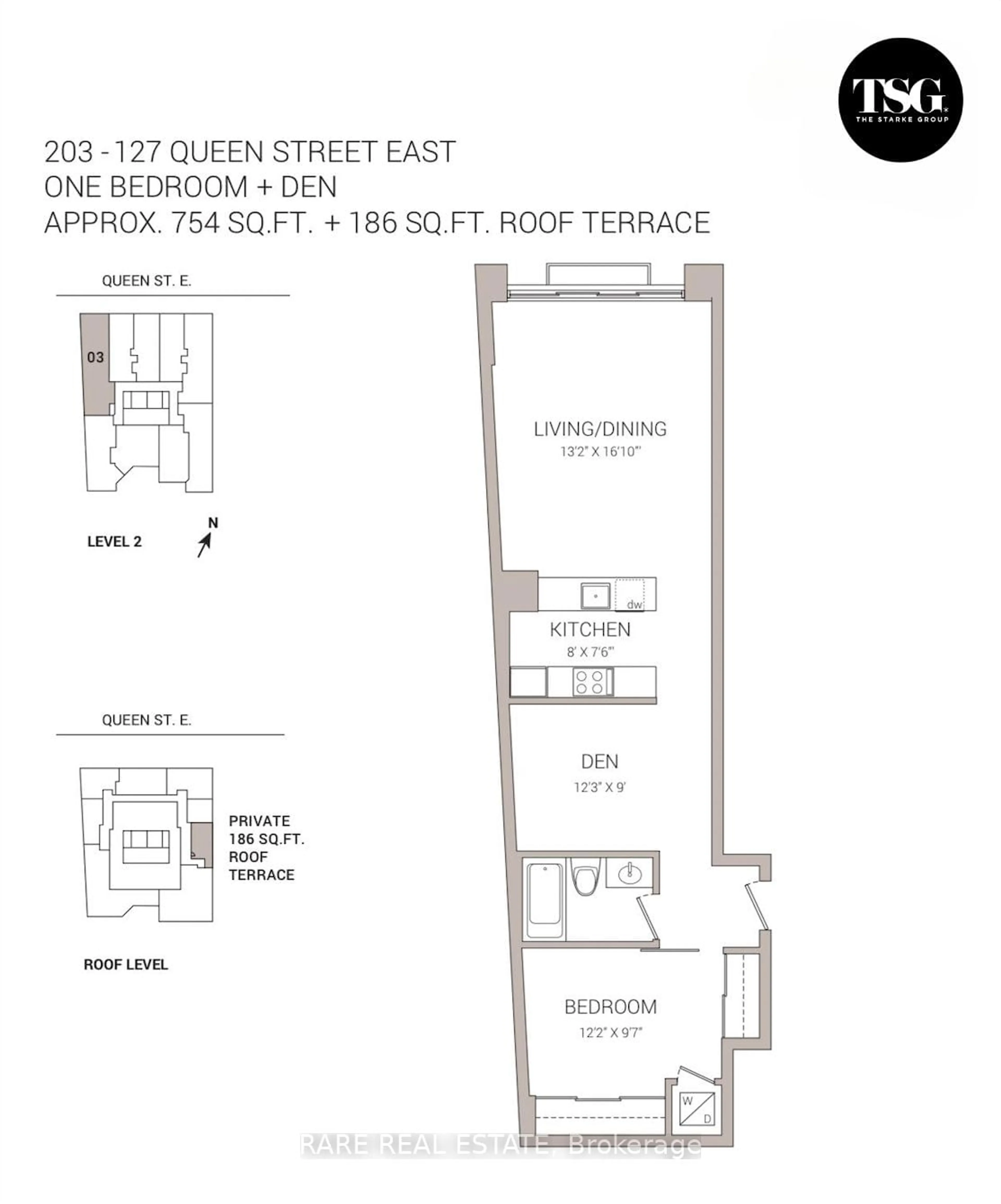 Floor plan for 127 Queen St #203, Toronto Ontario M5C 1S3