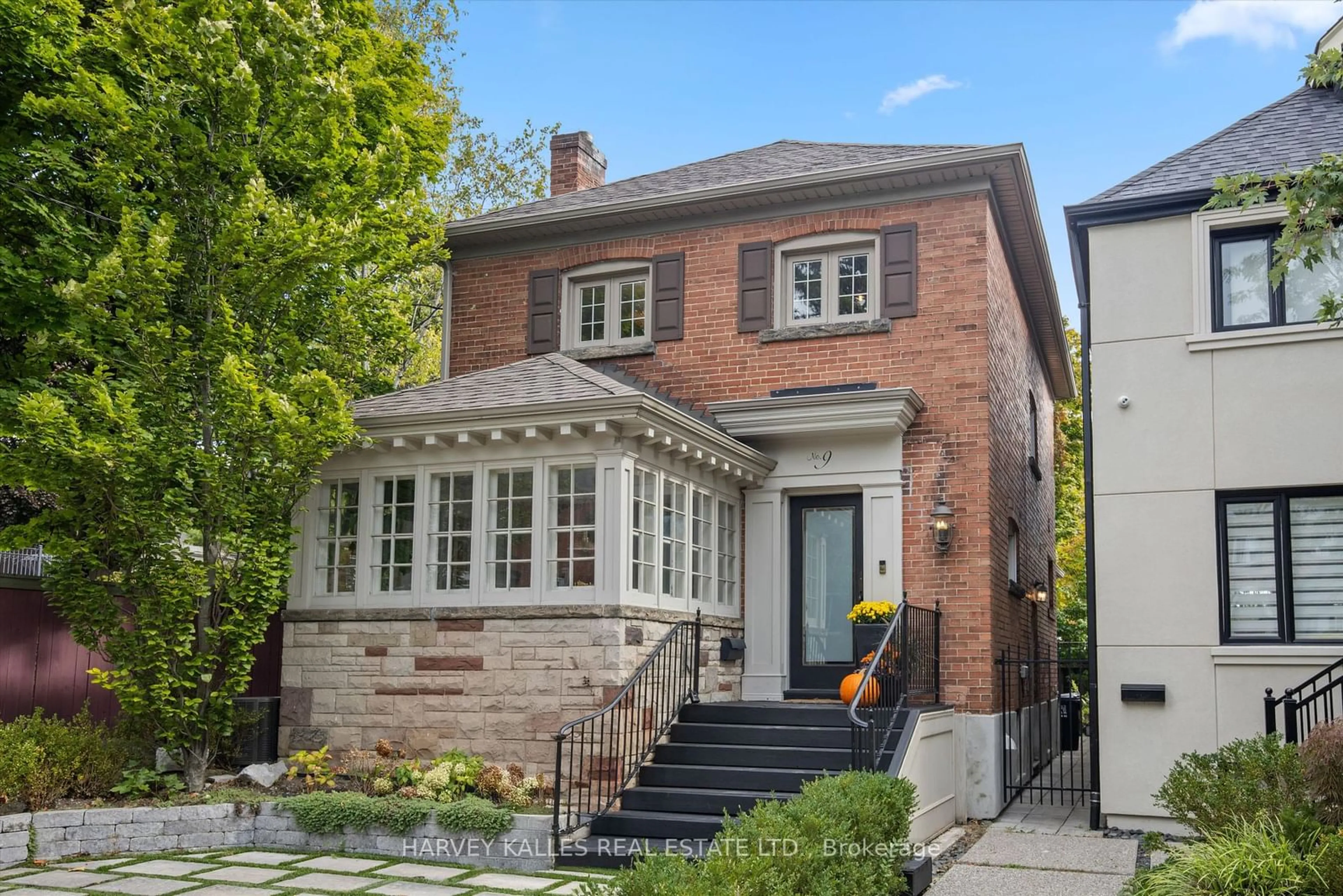 Home with brick exterior material for 9 Heather St, Toronto Ontario M4R 1Y2