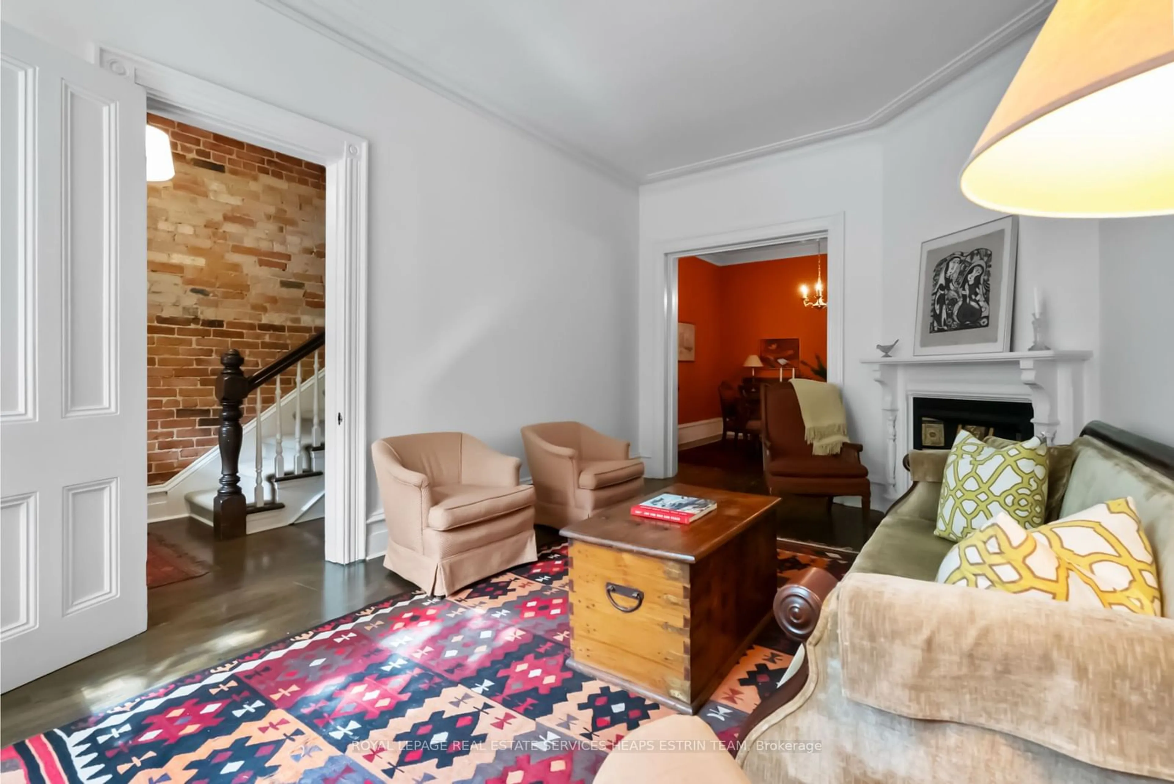 Living room, wood floors for 136 Collier St, Toronto Ontario M4W 1M3