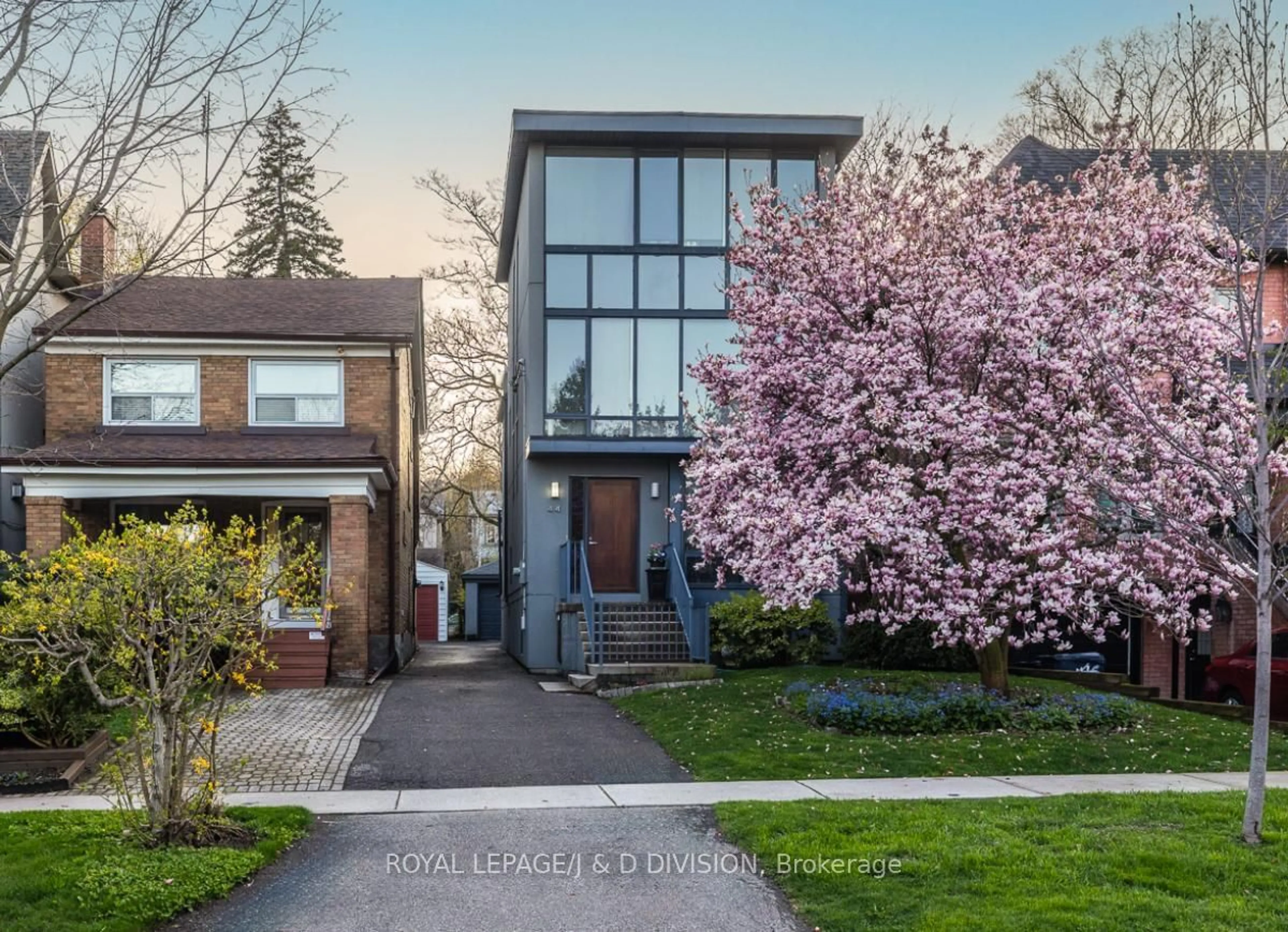 A pic from exterior of the house or condo, the street view for 44 Standish Ave, Toronto Ontario M4W 3B1