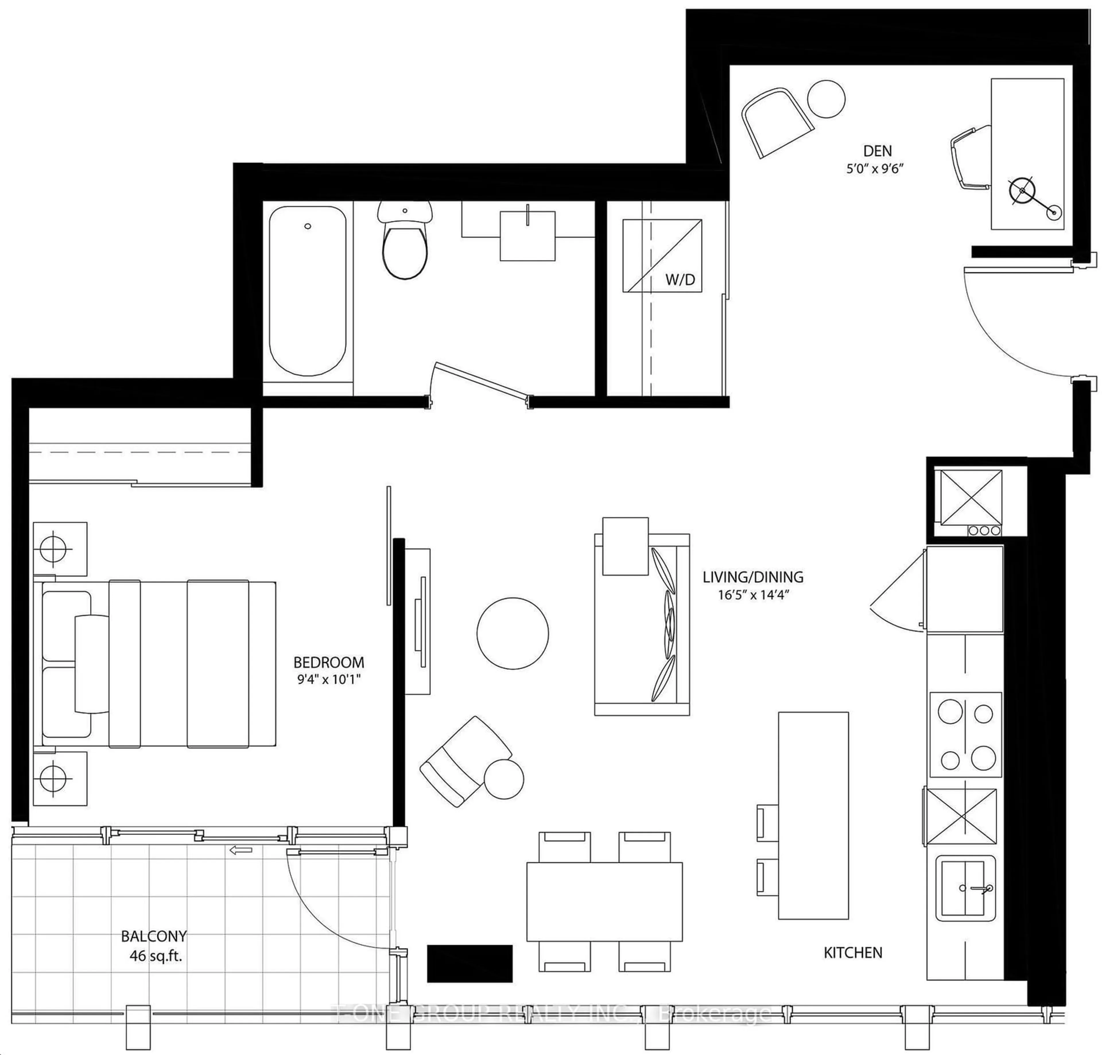 Floor plan for 88 Blue Jays Way #2006, Toronto Ontario M5V 2G3