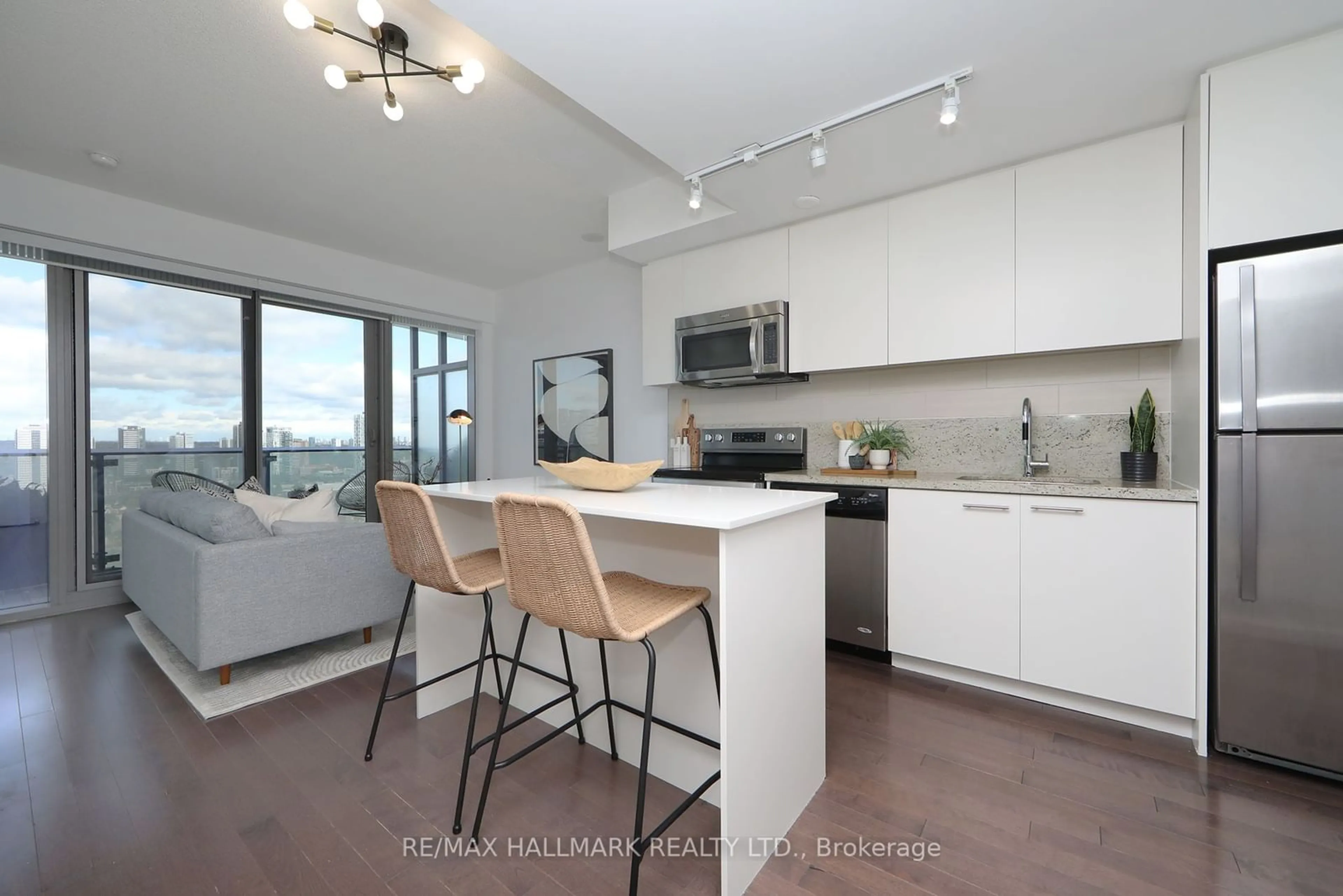 Contemporary kitchen for 390 Cherry St #2603, Toronto Ontario M5A 3L7