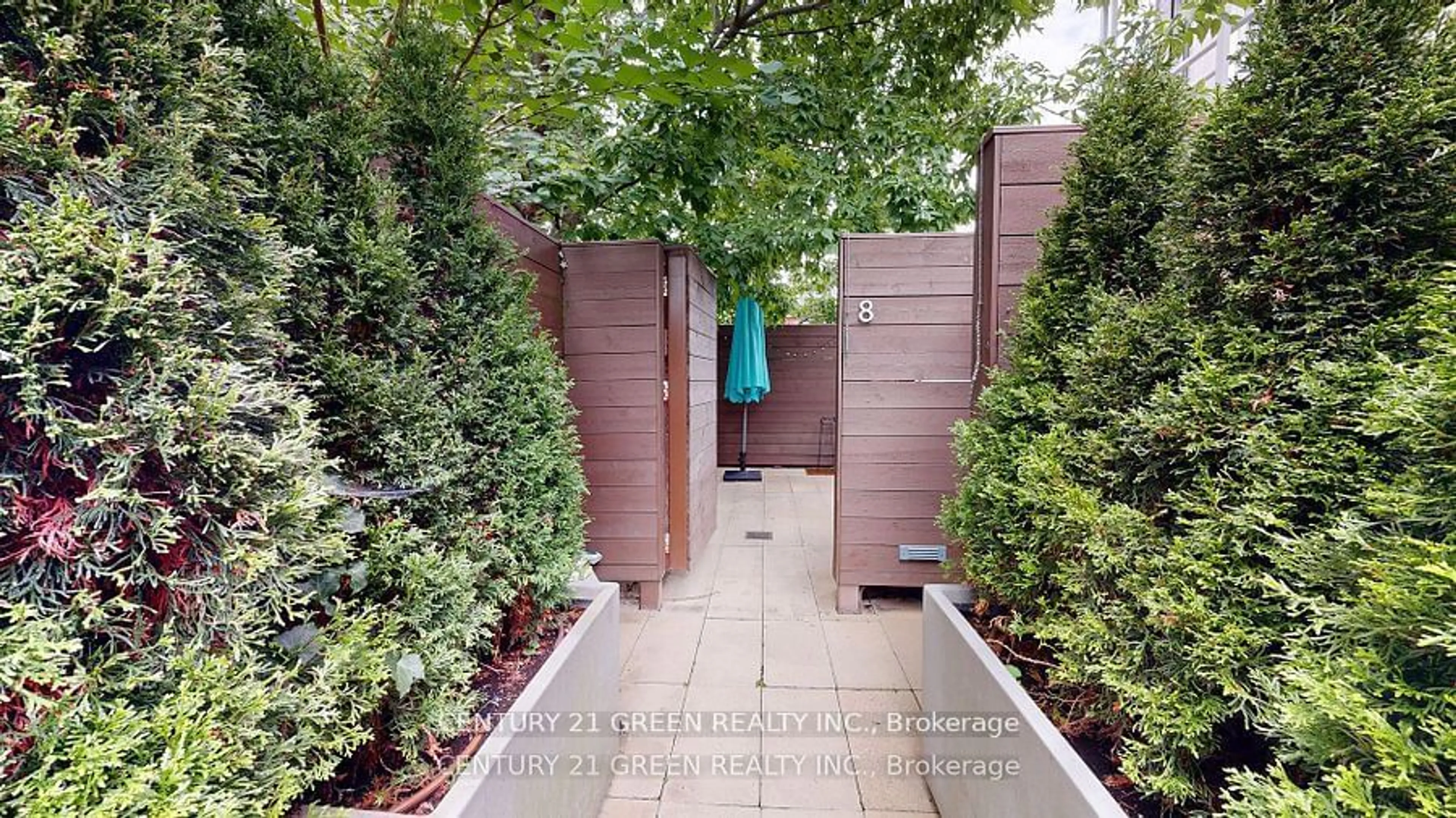 Patio, the fenced backyard for 56 Lippincott St #8, Toronto Ontario M5T 2R5