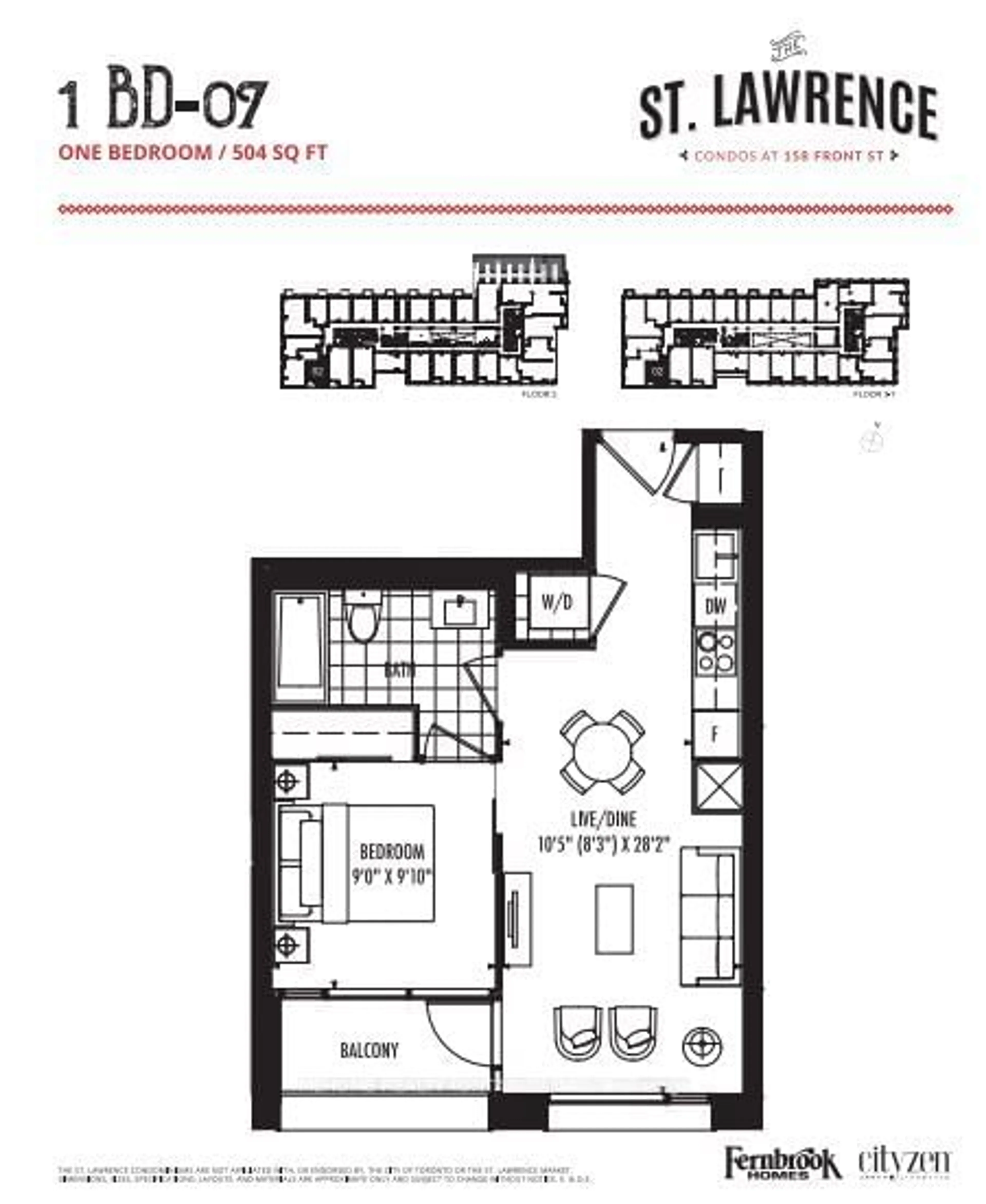 Floor plan for 158 Front St #302, Toronto Ontario M5A 0K9