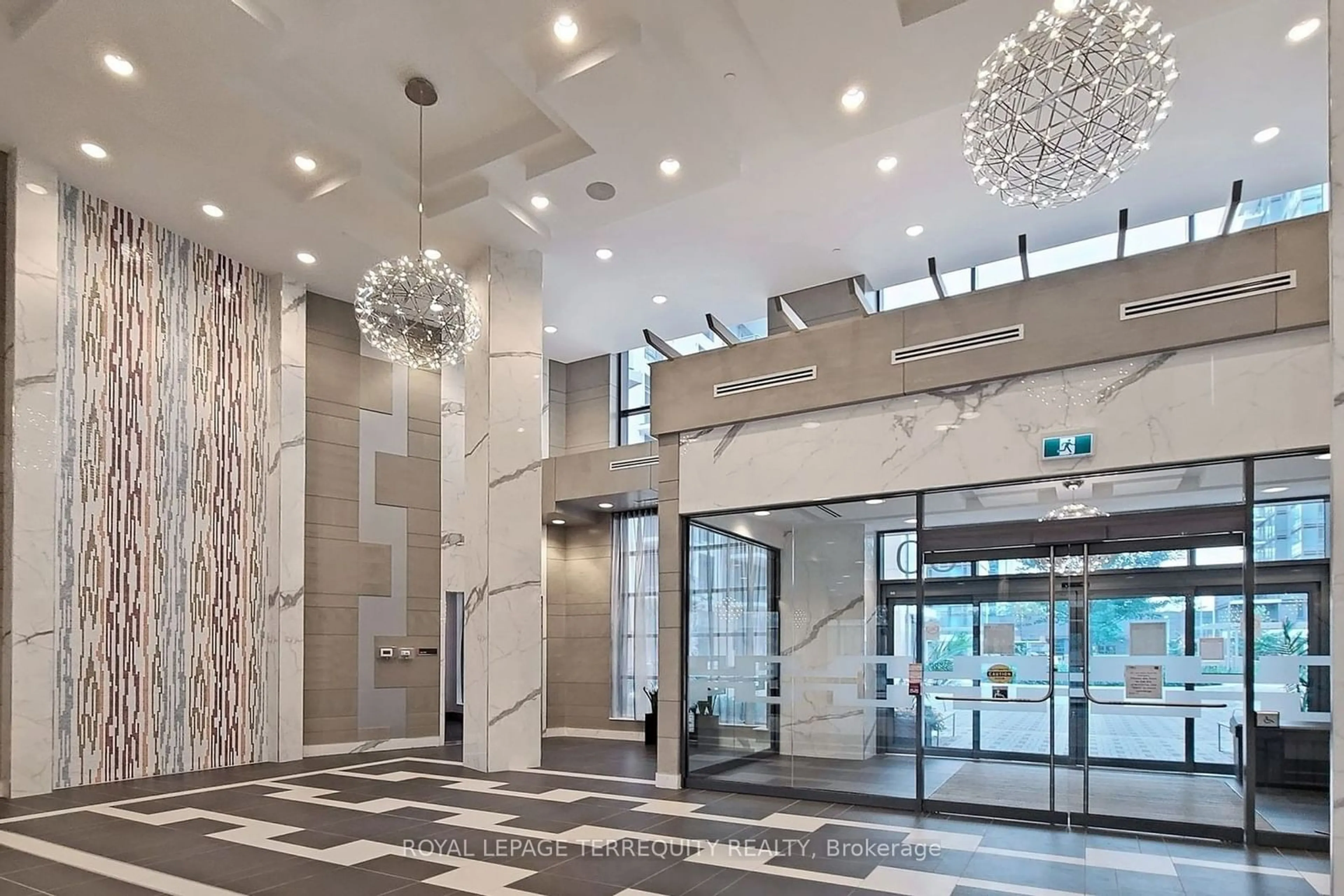 Indoor lobby, ceramic floors for 50 Ann O'Reilly Rd #611, Toronto Ontario M2J 0C9