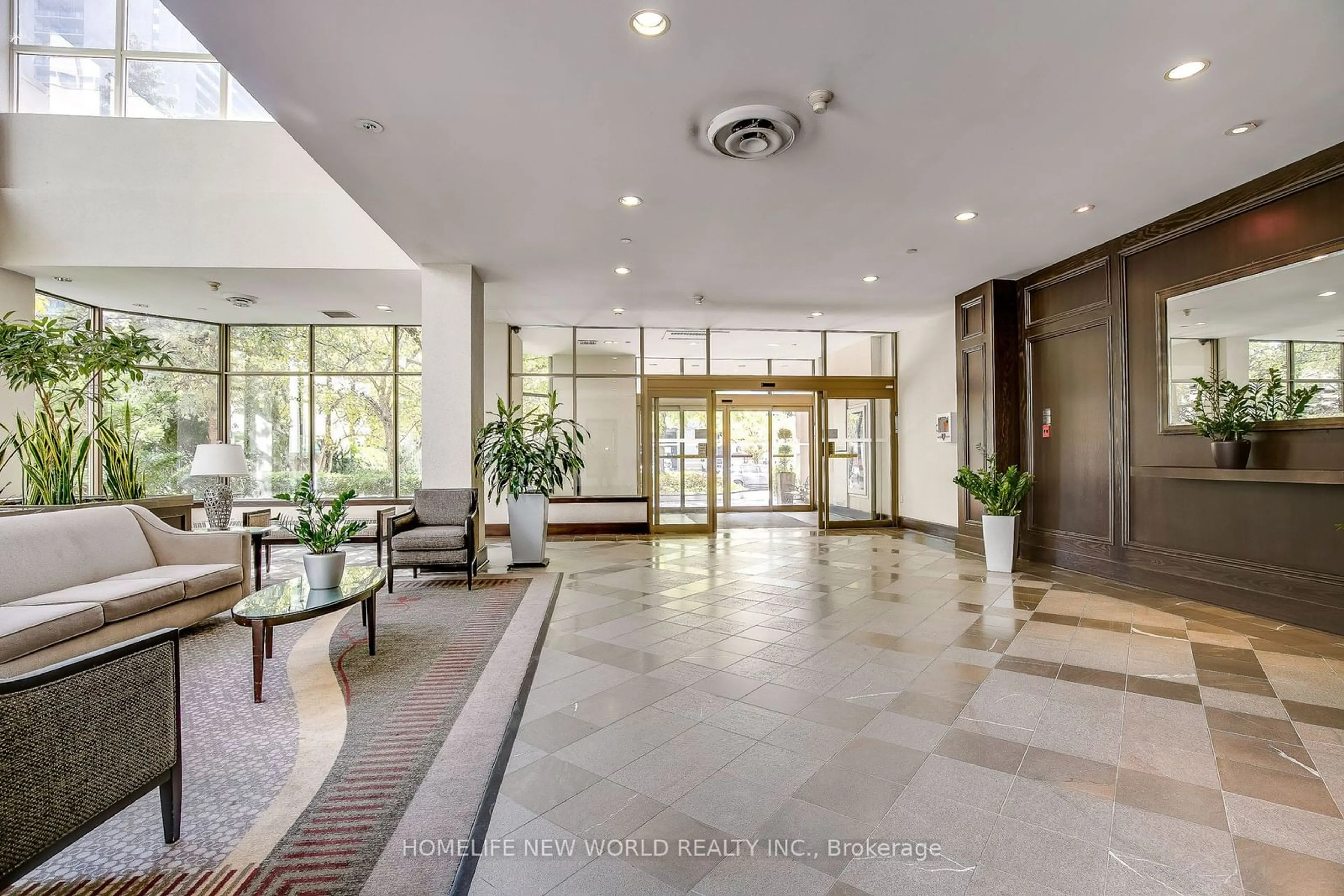 Indoor lobby, wood floors for 30 Greenfield Ave #1206, Toronto Ontario M2N 6N3