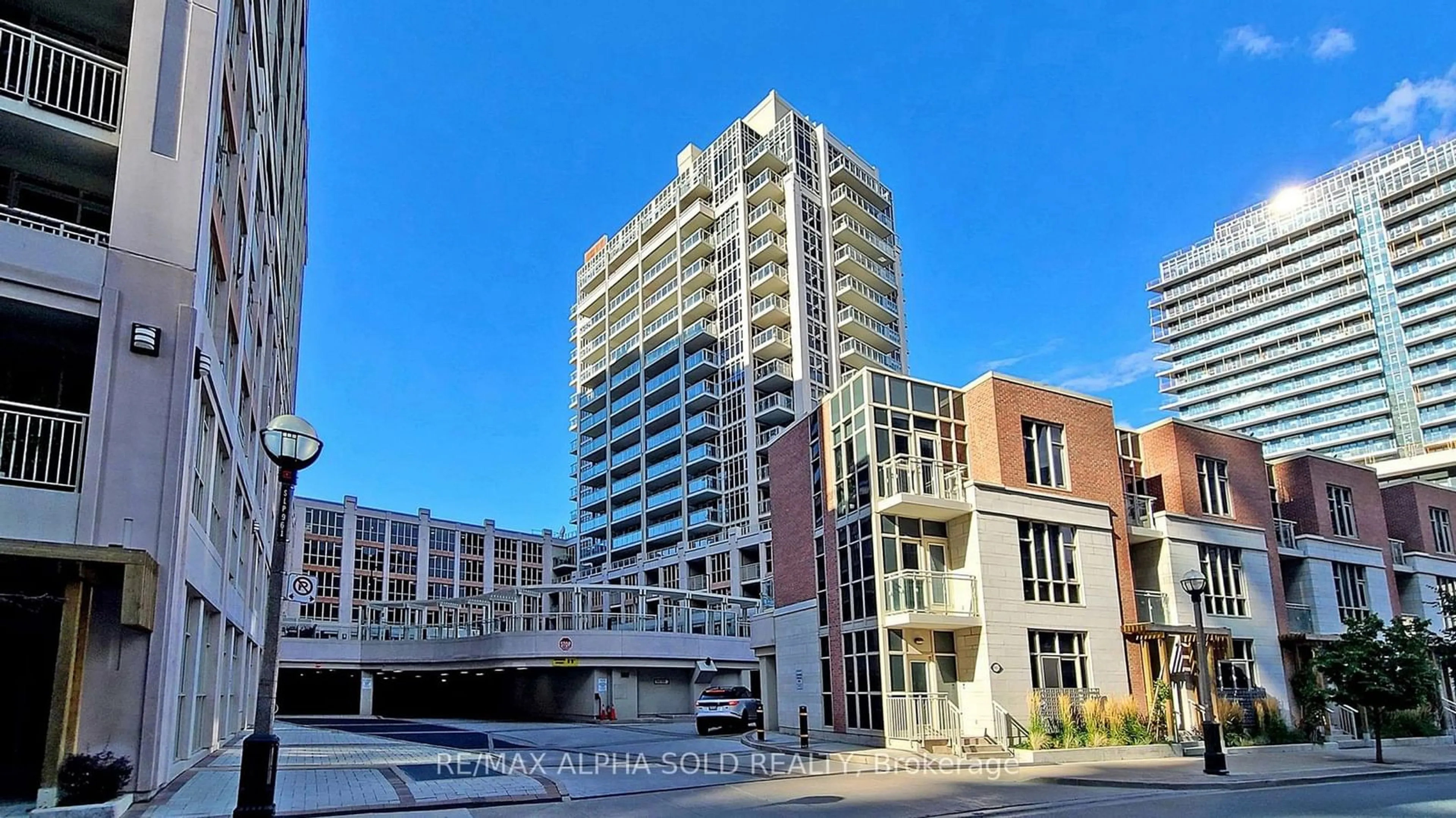 A pic from exterior of the house or condo, the street view for 38 Grand Magazine St #1843, Toronto Ontario M5V 0B1