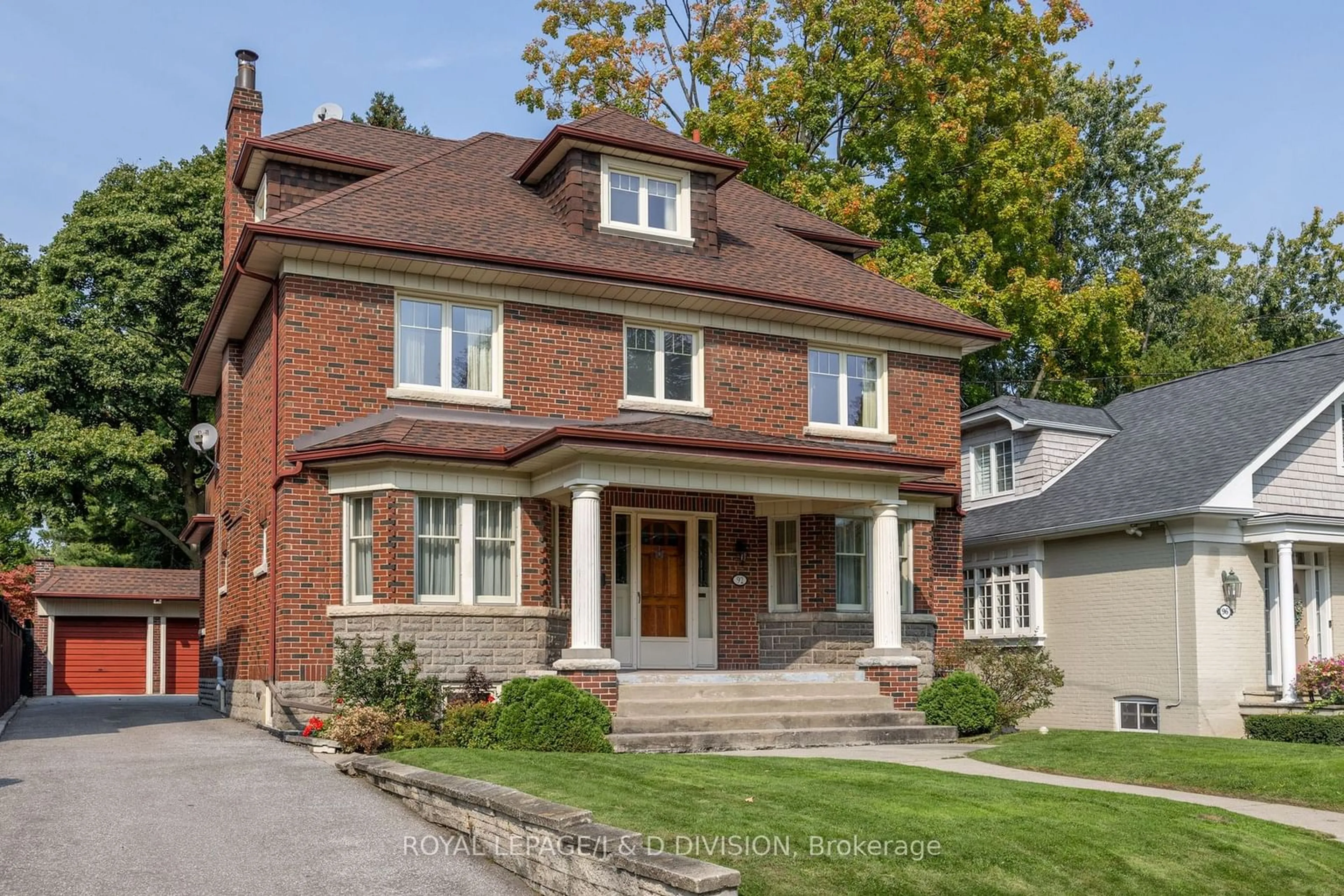 Home with brick exterior material for 92 Golfdale Rd, Toronto Ontario M4N 2B7