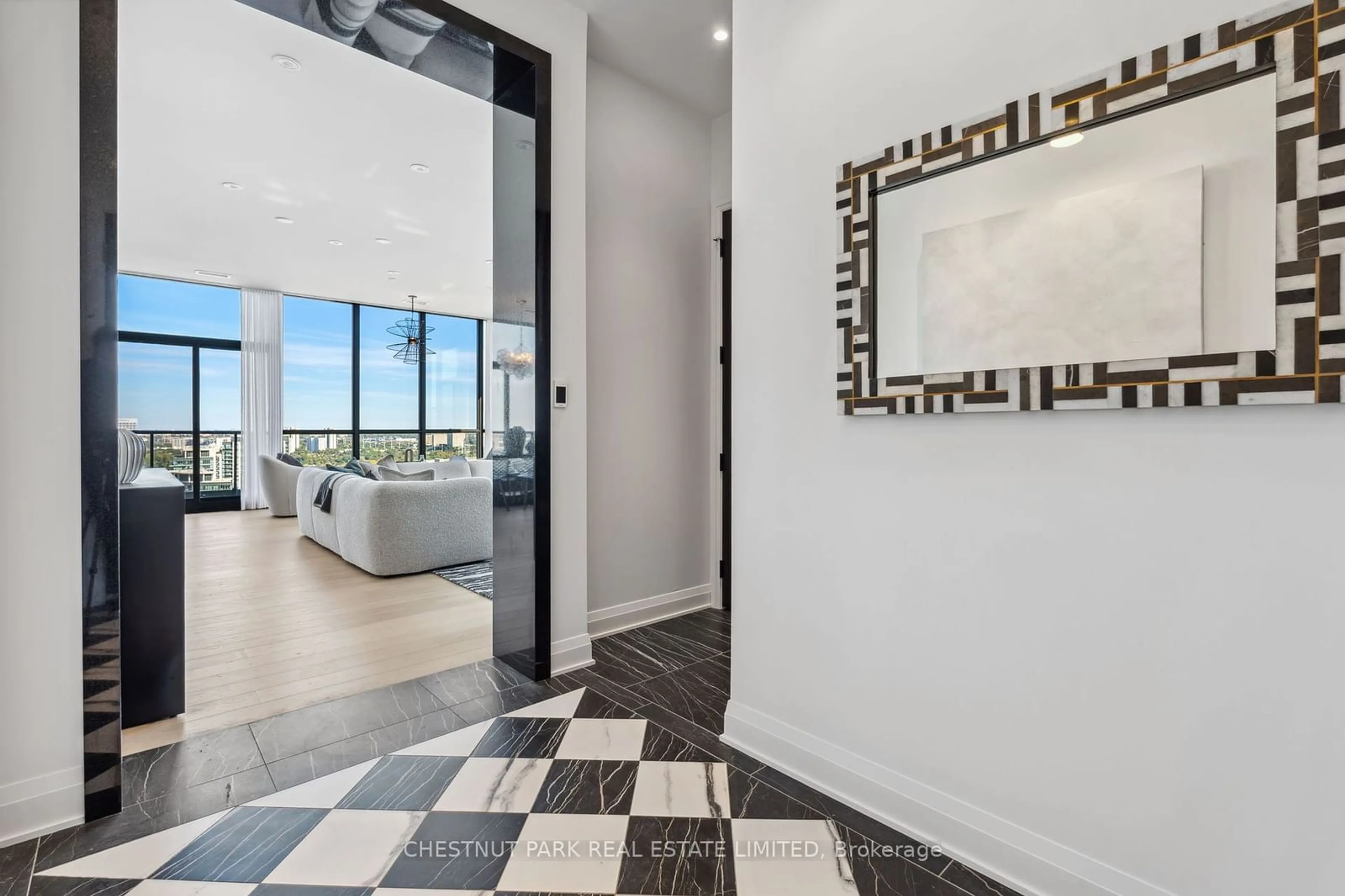 Indoor entryway, ceramic floors for 33 Frederick Todd Way #UPH 01, Toronto Ontario M4G 0C9