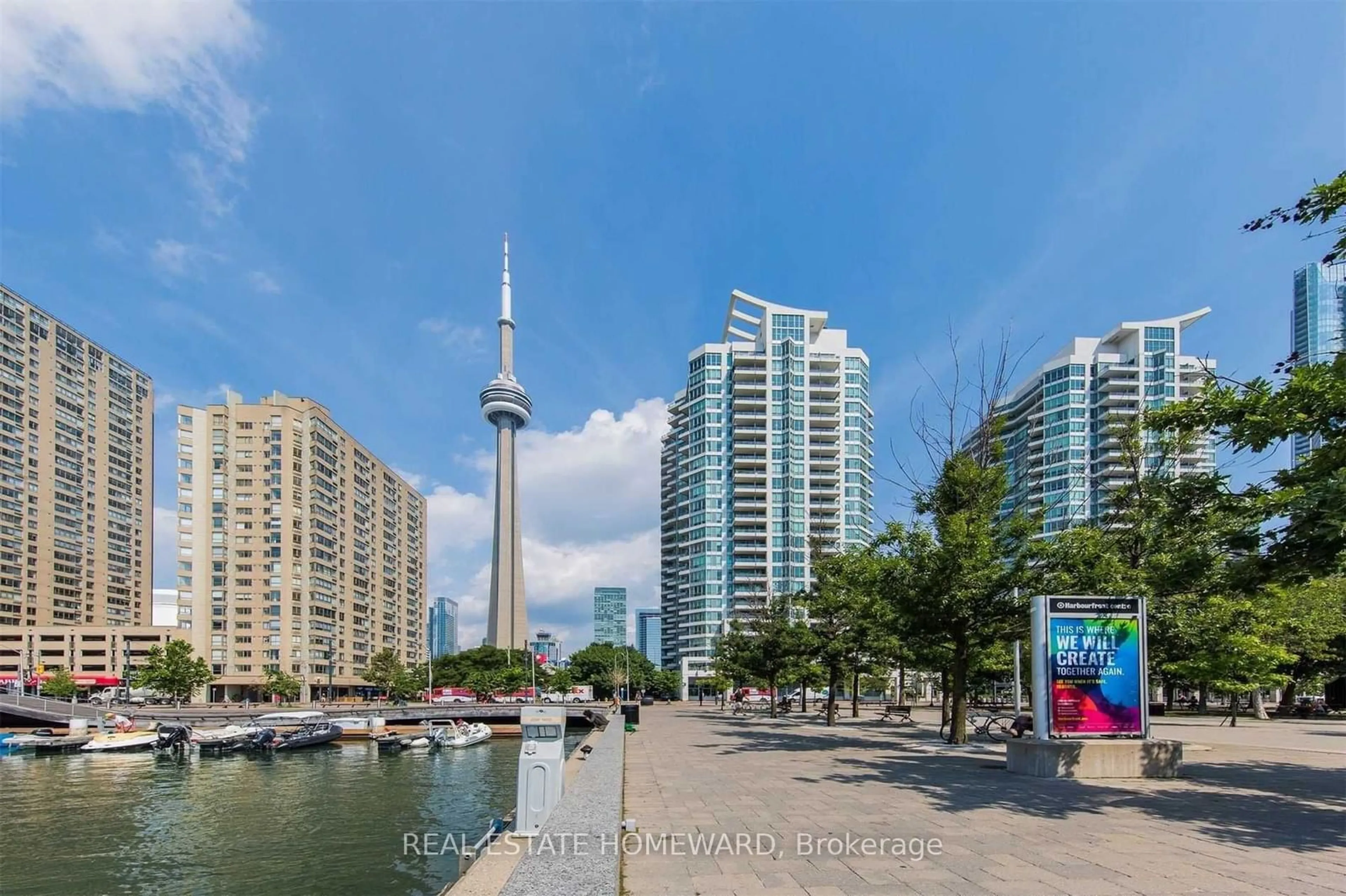 A pic from exterior of the house or condo, the view of city buildings for 228 Queens Quay #1708, Toronto Ontario M5J 2X1