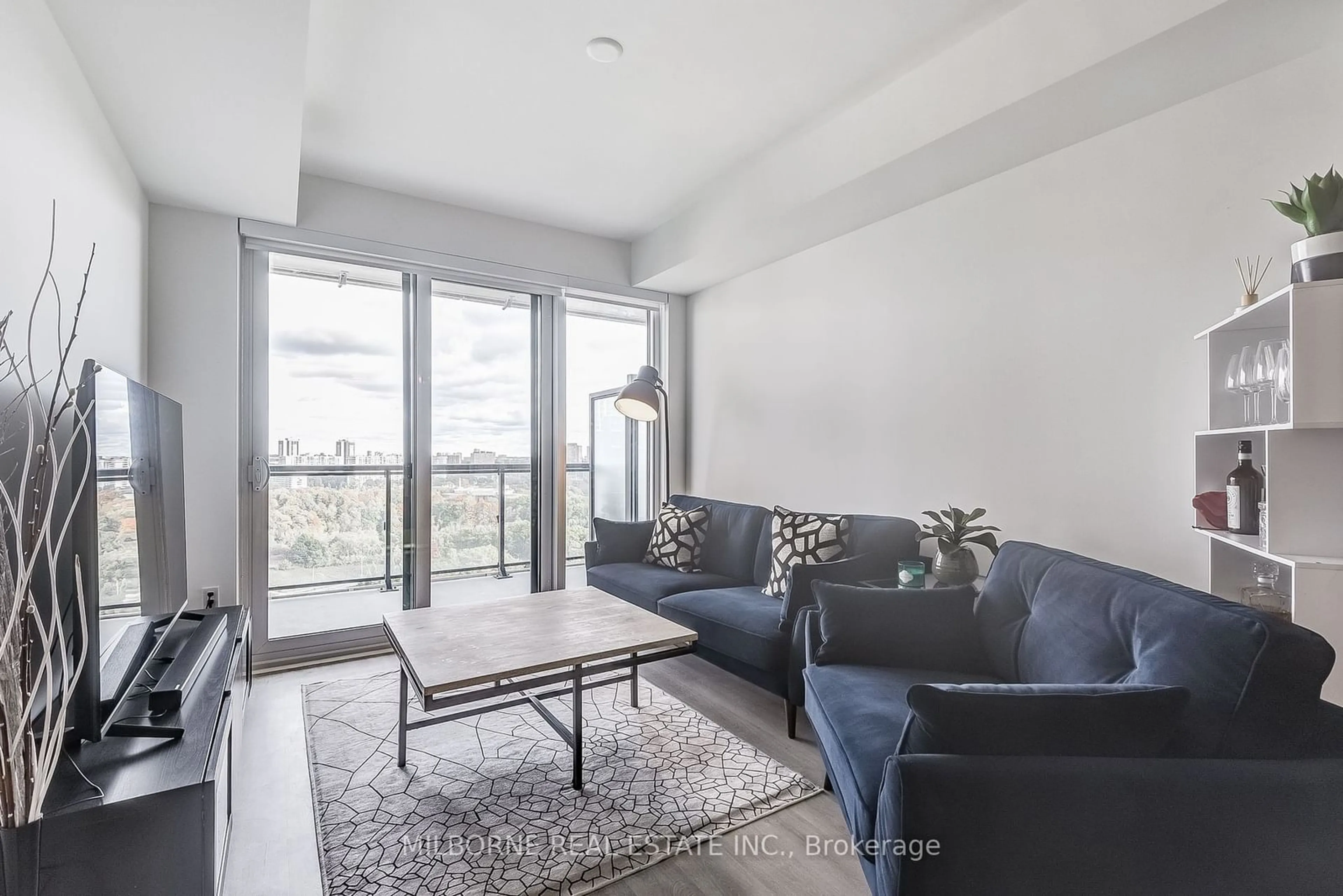 Living room, carpet floors for 30 Inn On The Park Dr #1607, Toronto Ontario M3C 0P7