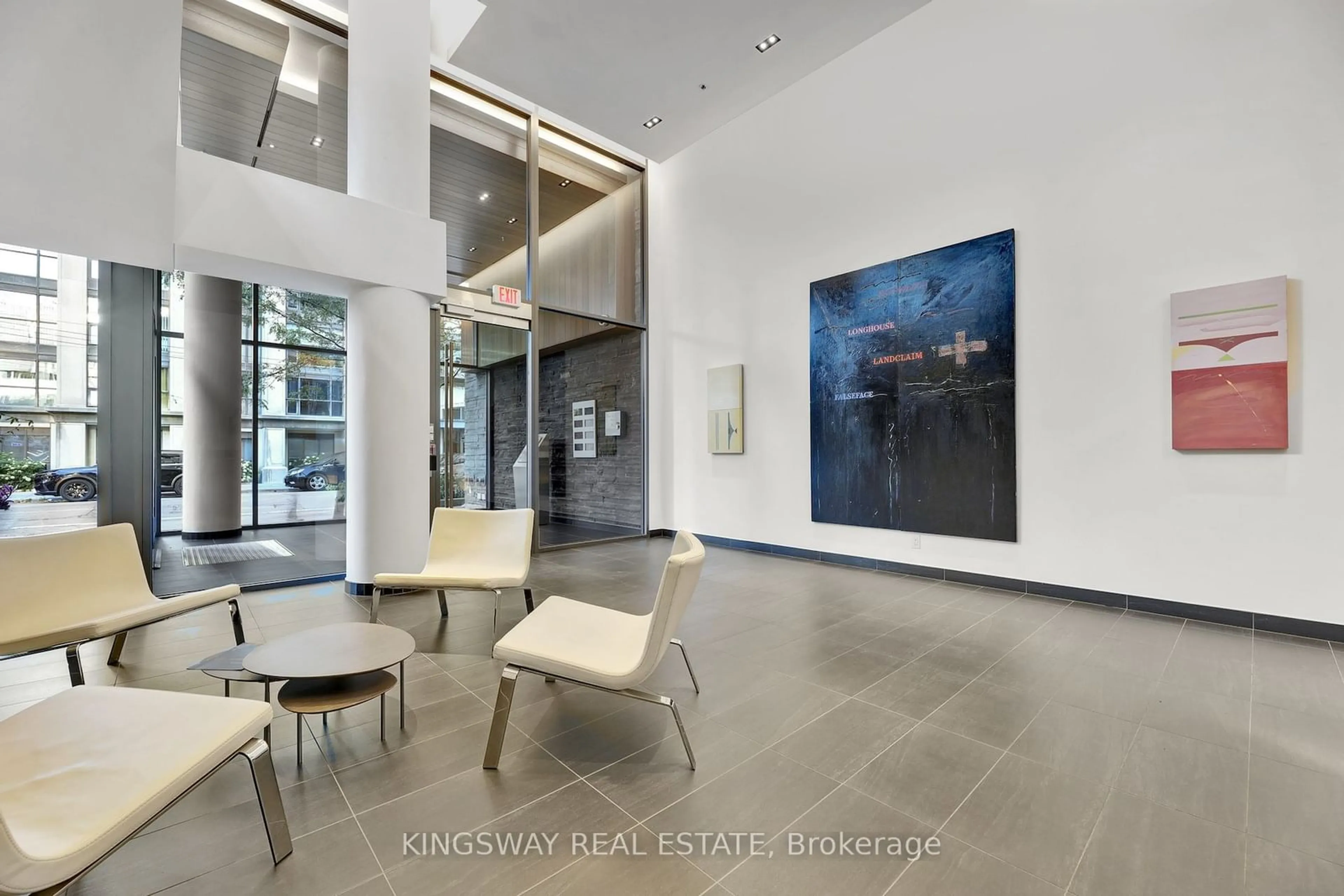 Indoor lobby, cement floor for 15 Beverley St #303, Toronto Ontario M5T 1X8