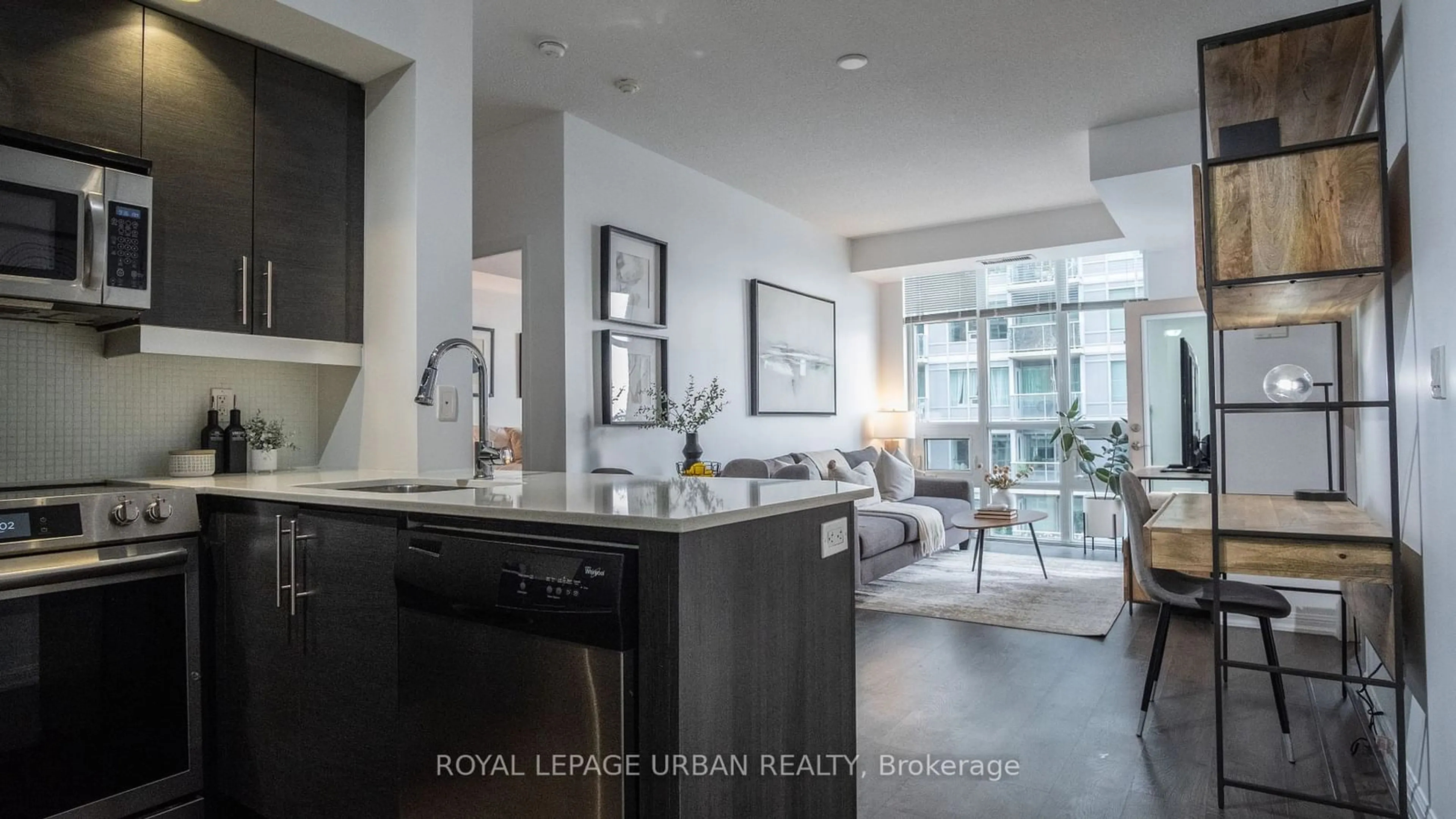 Open concept kitchen for 65 East Liberty St #1501, Toronto Ontario M6K 3R2