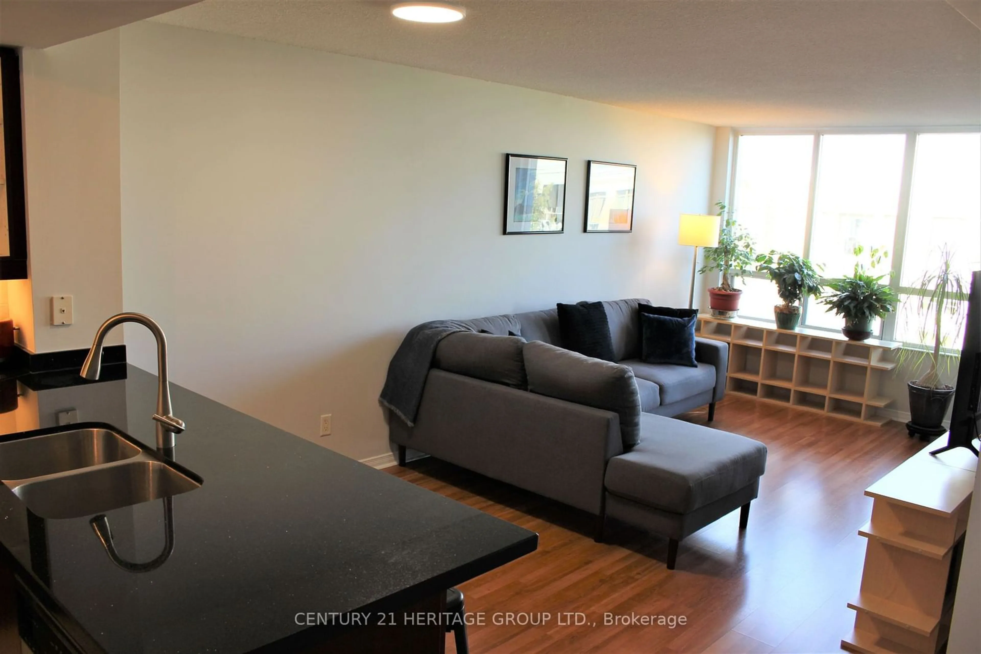 Living room, wood floors for 205 The Don Way #620, Toronto Ontario M3B 3S5