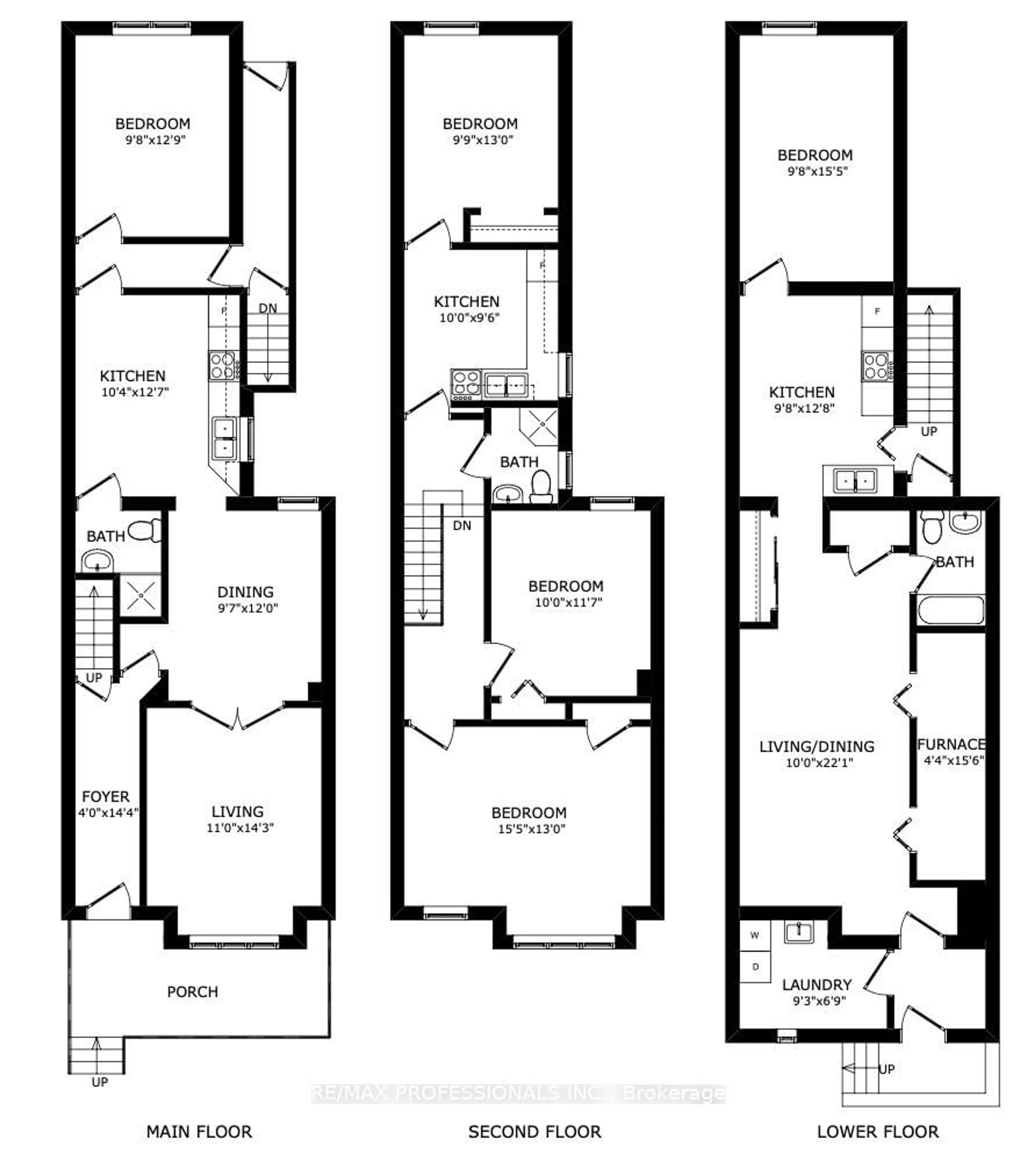 Floor plan for 58 Massey St, Toronto Ontario M6J 2T4