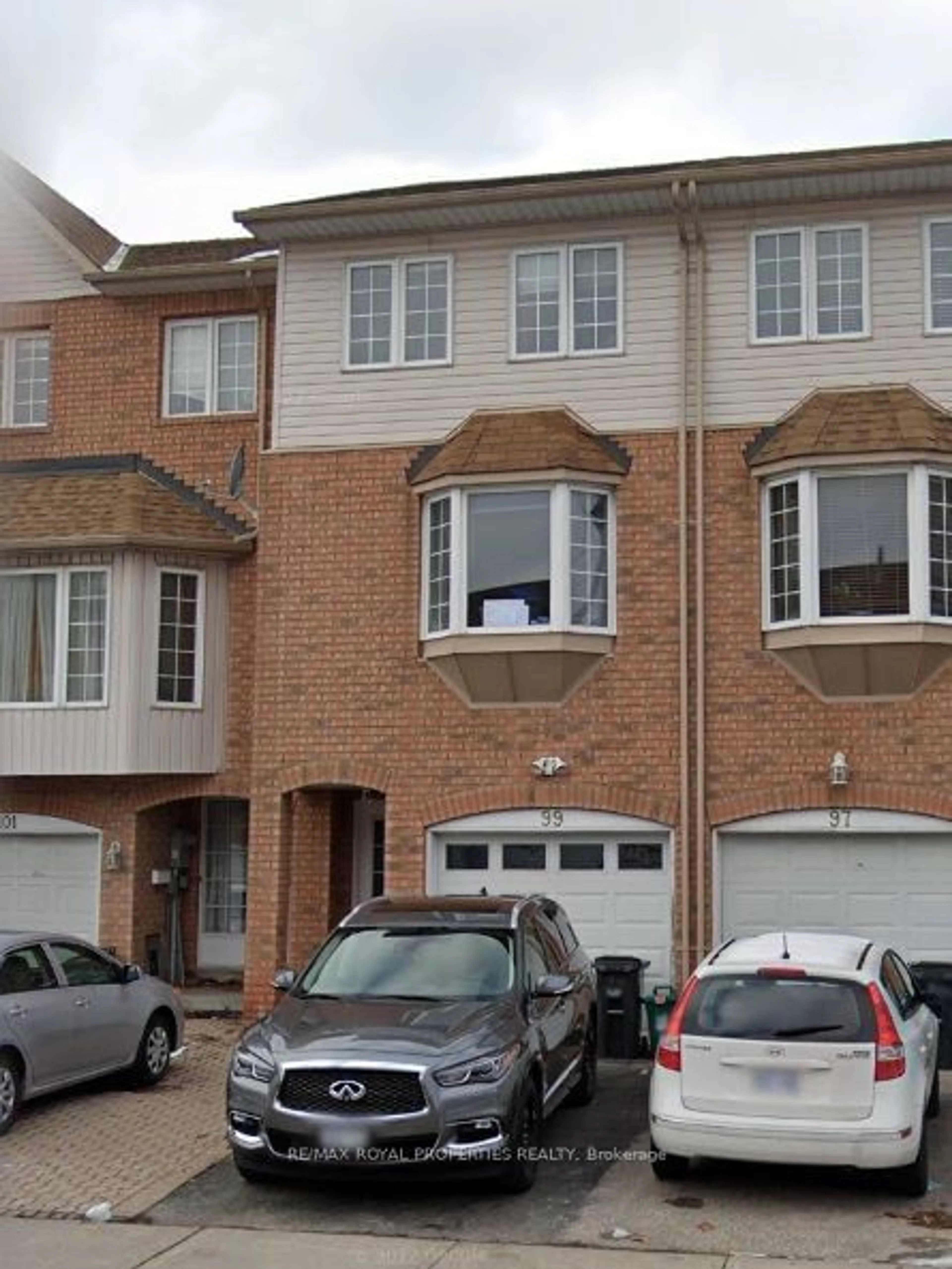 A pic from exterior of the house or condo, the street view for 99 Sufi Cres, Toronto Ontario M4A 2X2