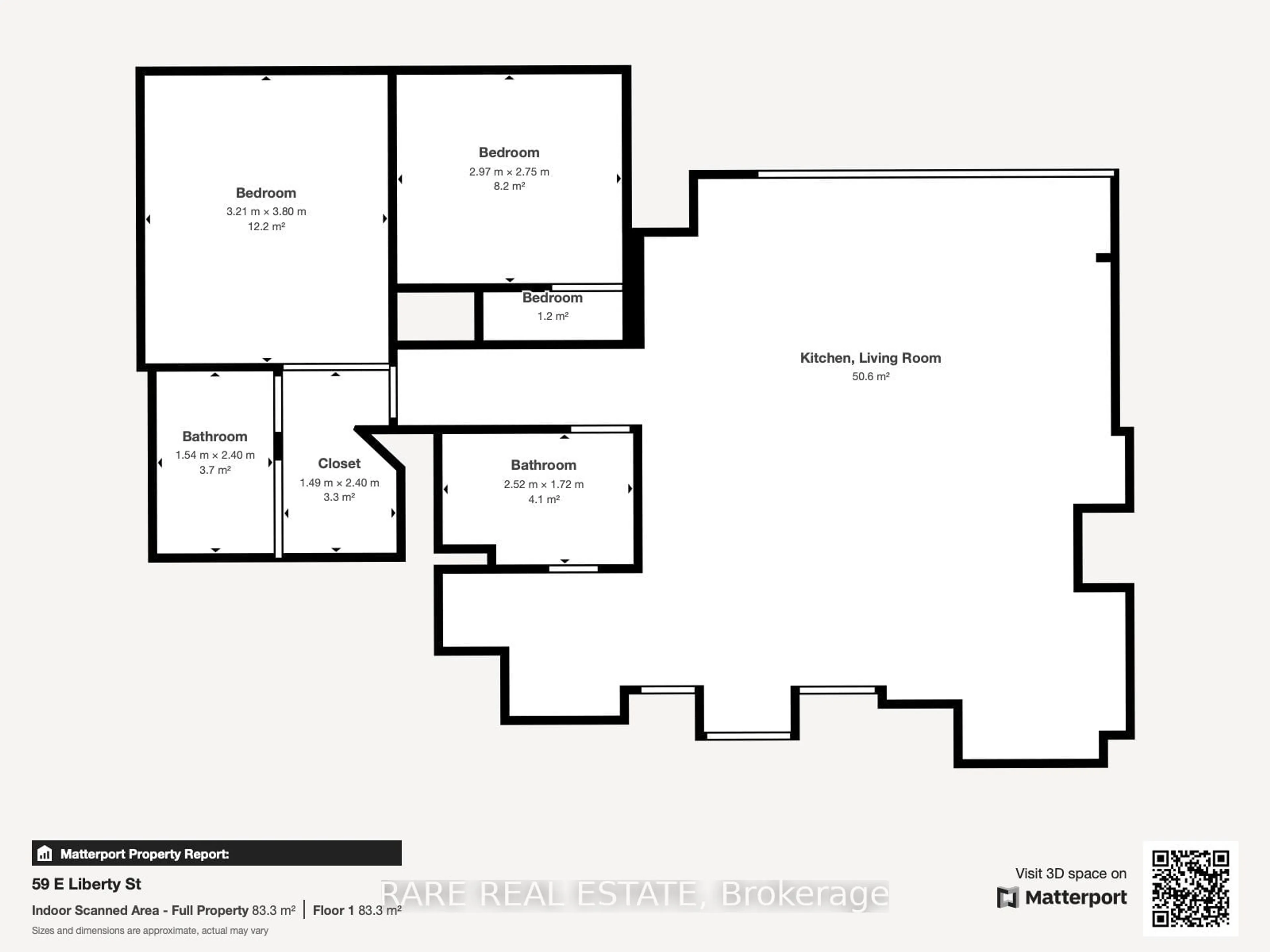 Floor plan for 59 East Liberty St #2201, Toronto Ontario M6K 3R1