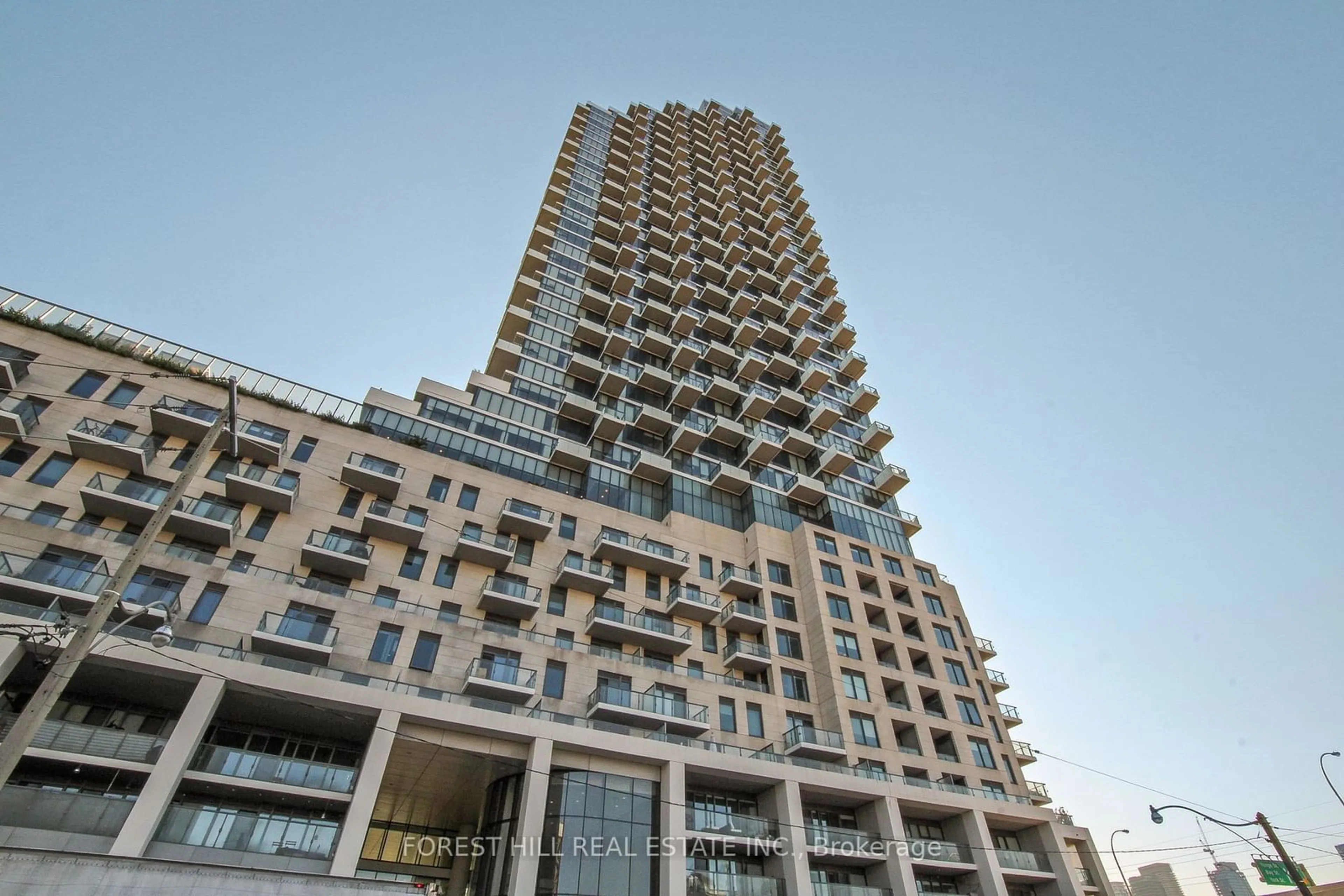 A pic from exterior of the house or condo, the front or back of building for 16 Bonnycastle St #2906, Toronto Ontario M5A 3T7