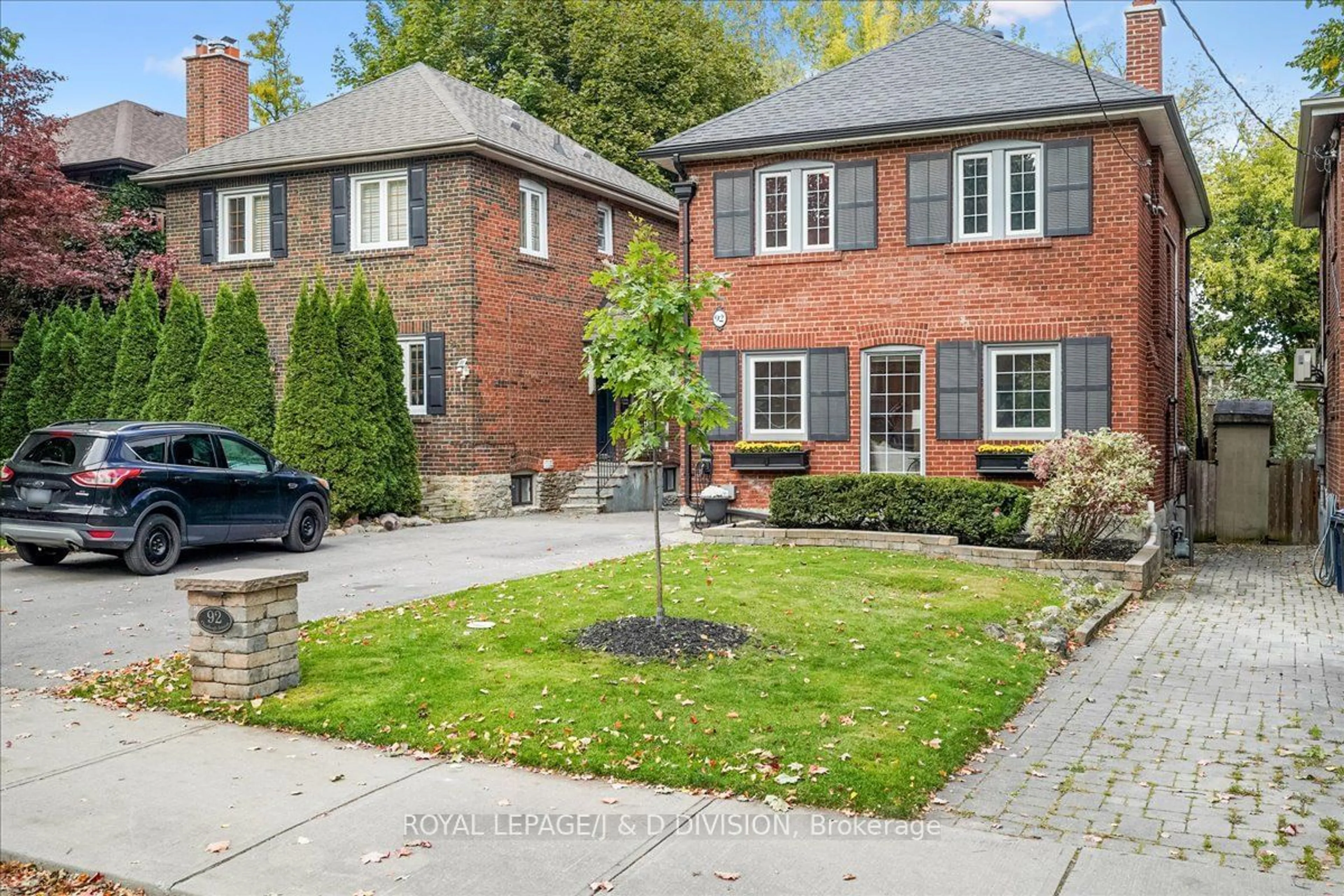 Home with brick exterior material for 92 Chudleigh Ave, Toronto Ontario M4R 1T3