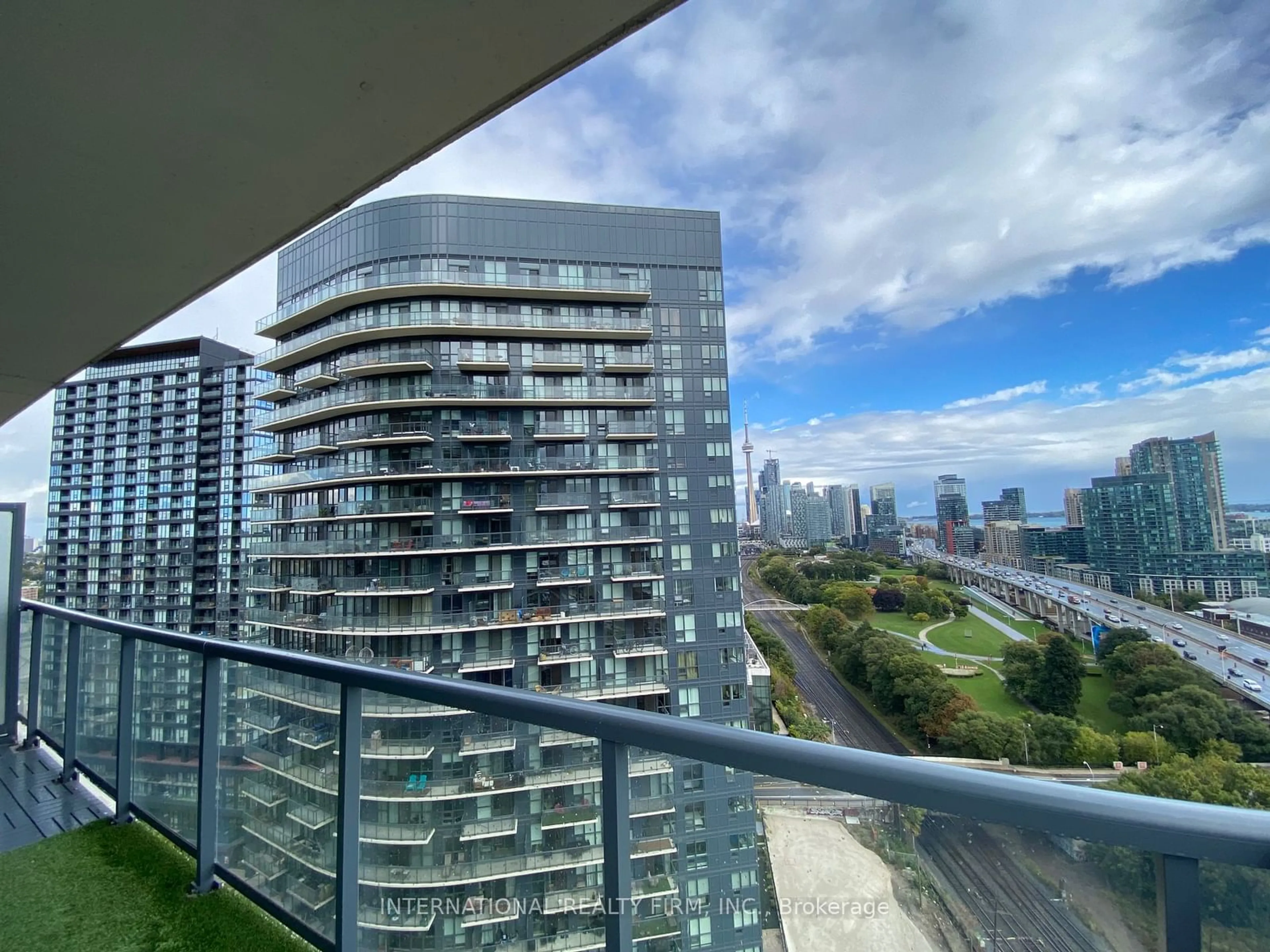 A pic from exterior of the house or condo, the view of city buildings for 51 East Liberty St #2013, Toronto Ontario M6K 3P8