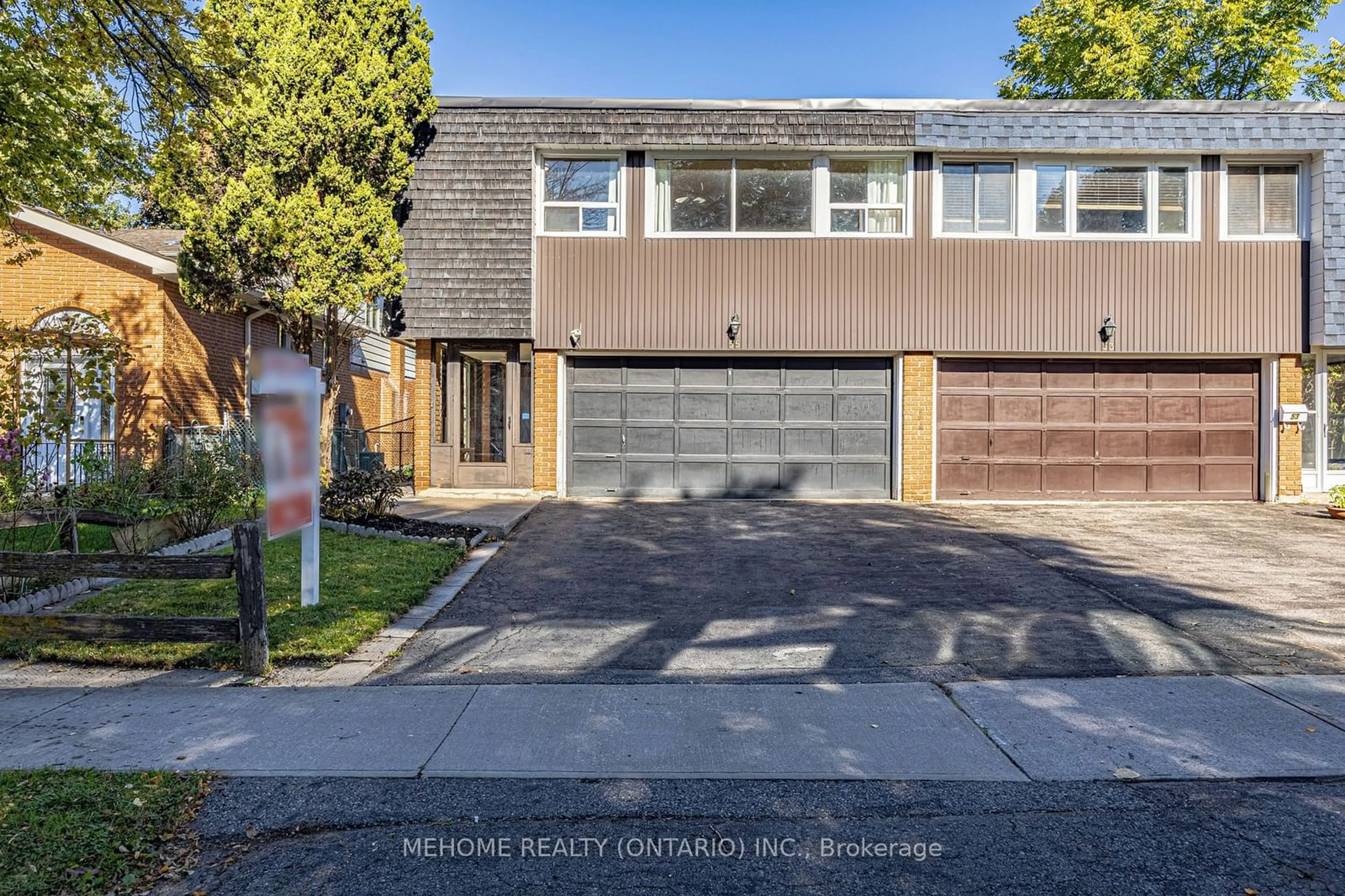 A pic from exterior of the house or condo, the street view for 55 Angus Dr, Toronto Ontario M2J 2W9