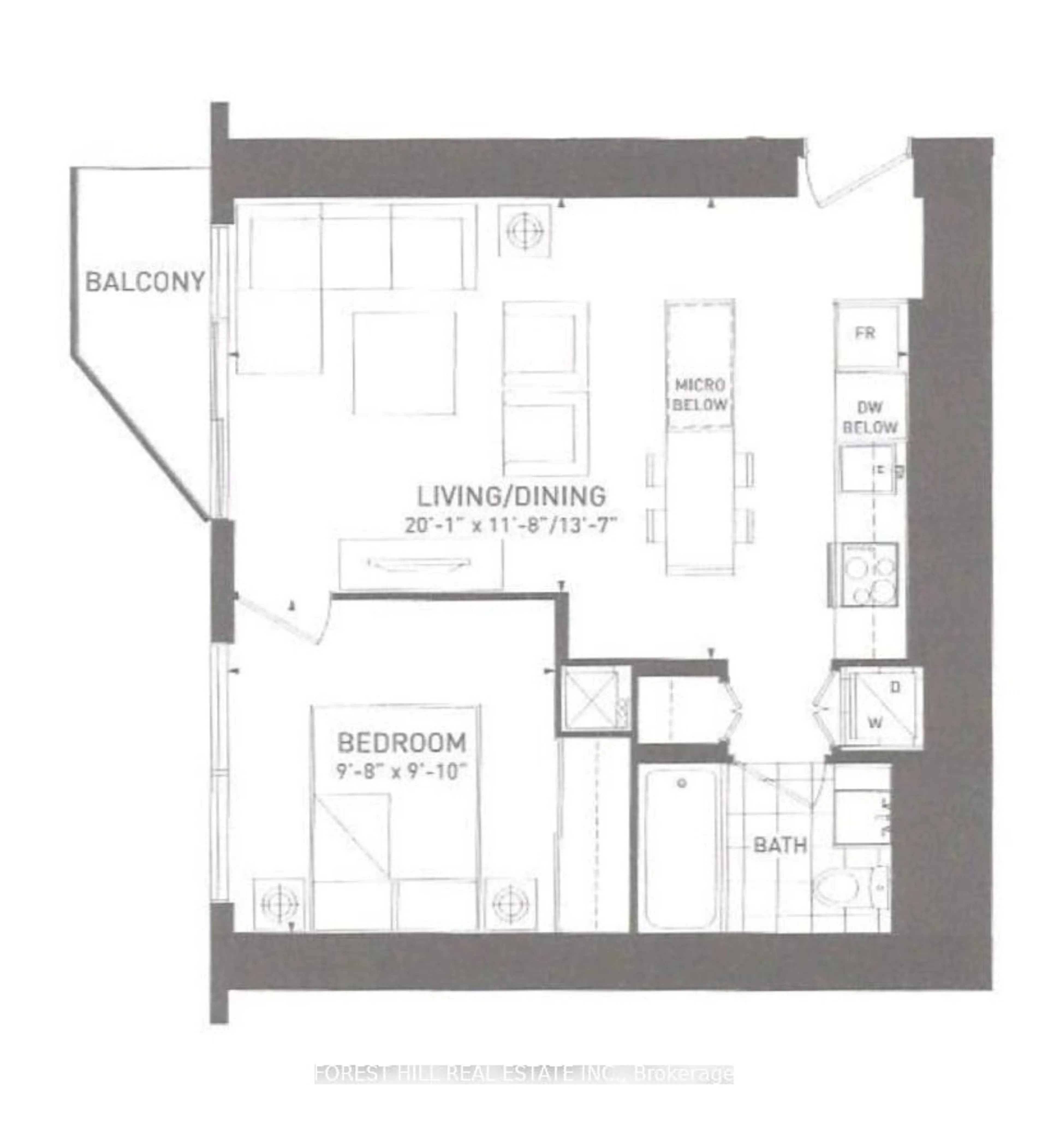 Floor plan for 100 Harbour St #3901, Toronto Ontario M5J 0B5