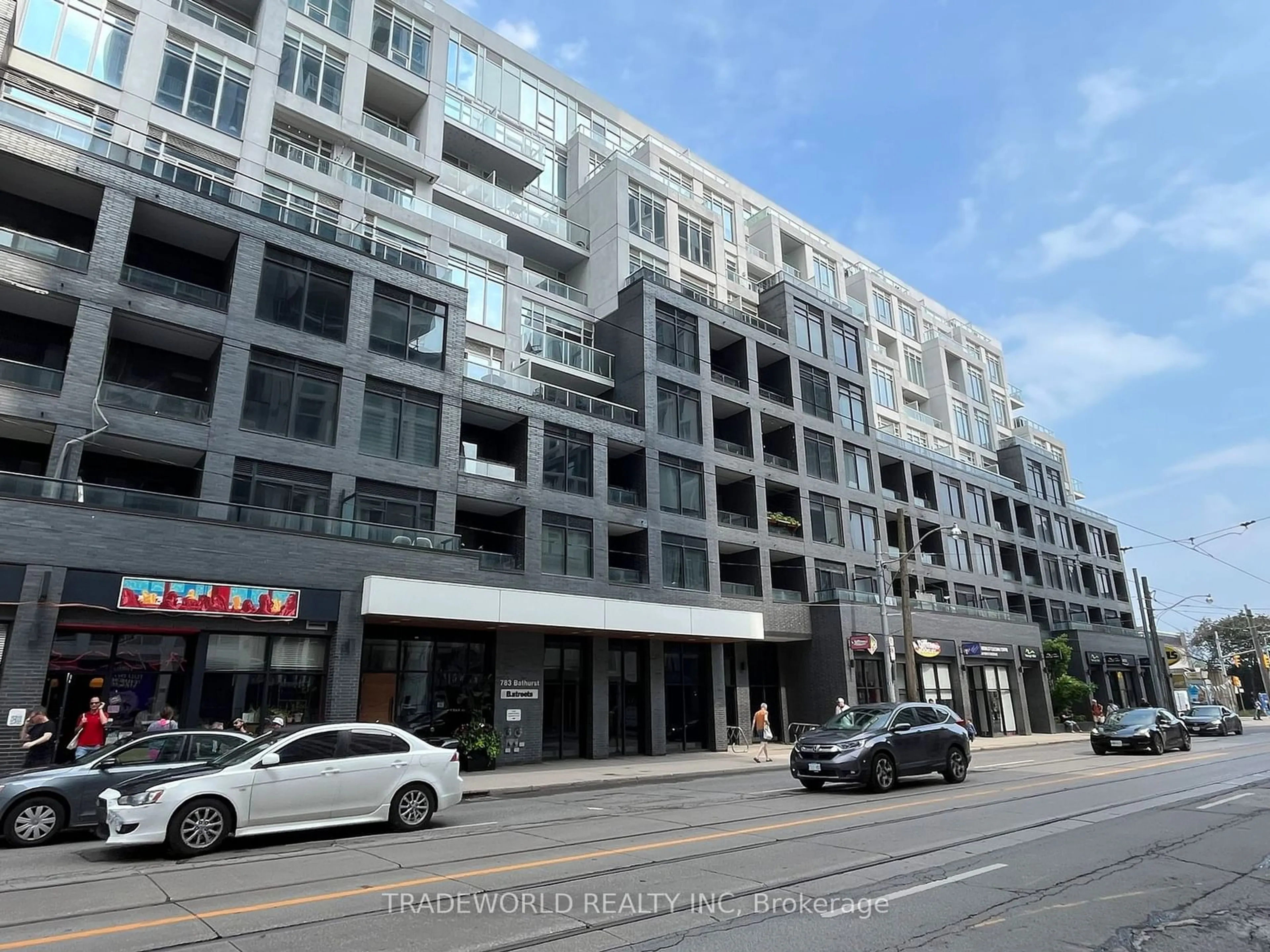 A pic from exterior of the house or condo, the street view for 783 Bathurst St #305, Toronto Ontario M5S 0A8