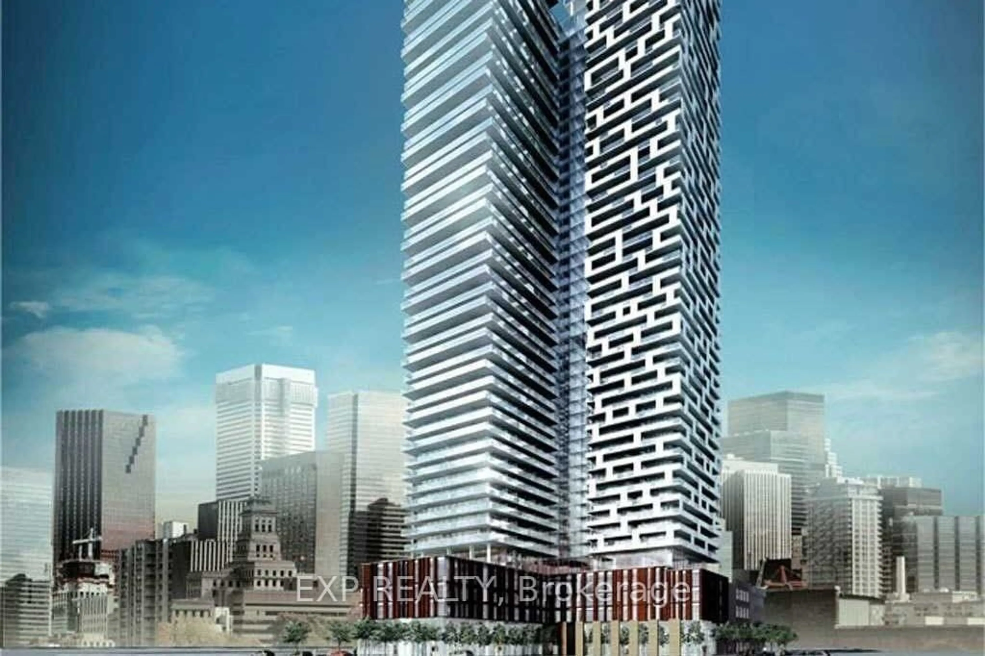 A pic from exterior of the house or condo, the view of city buildings for 20 Lombard St #4009, Toronto Ontario M5C 0A7