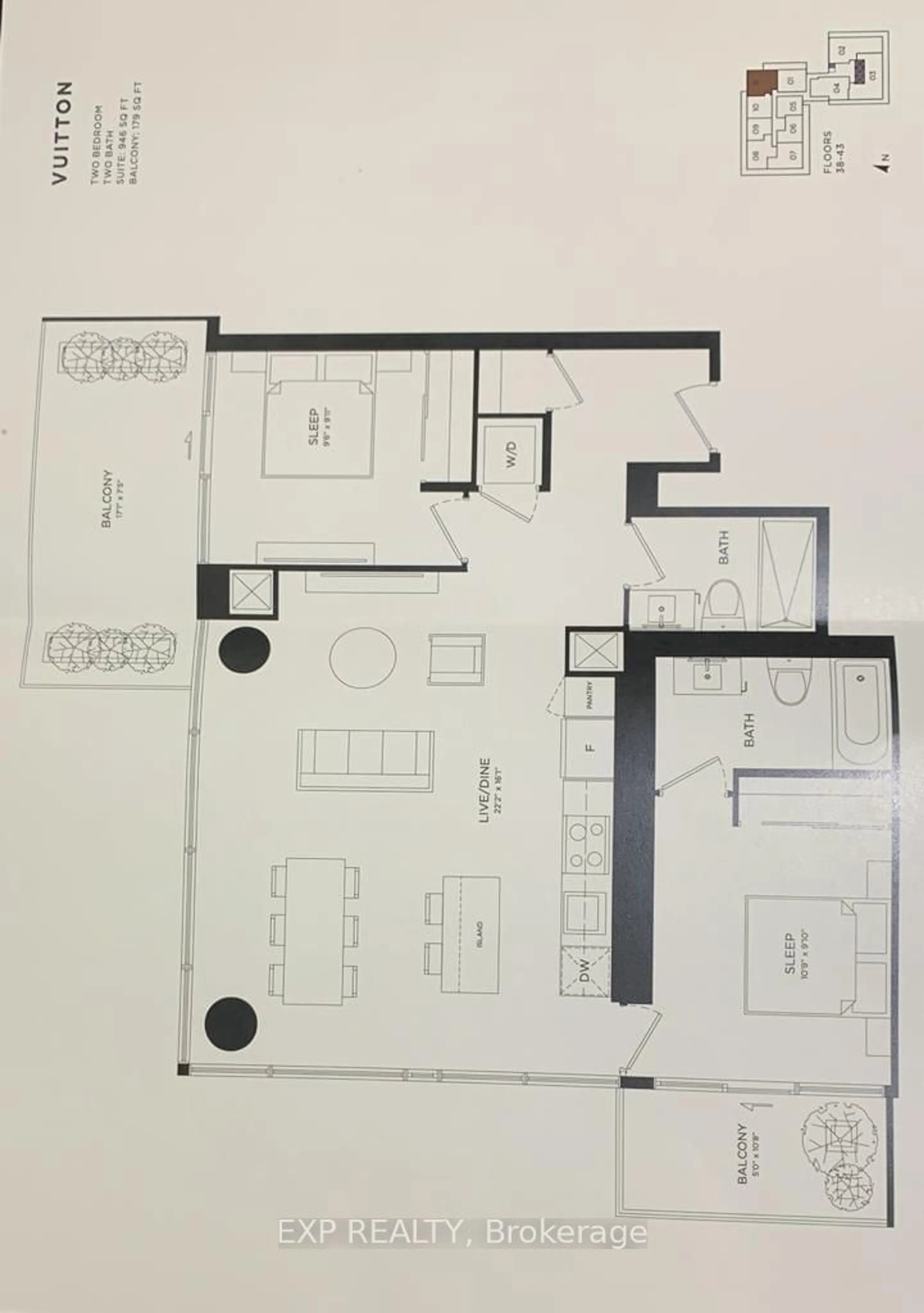 Floor plan for 20 Lombard St #4011, Toronto Ontario M5C 0A6