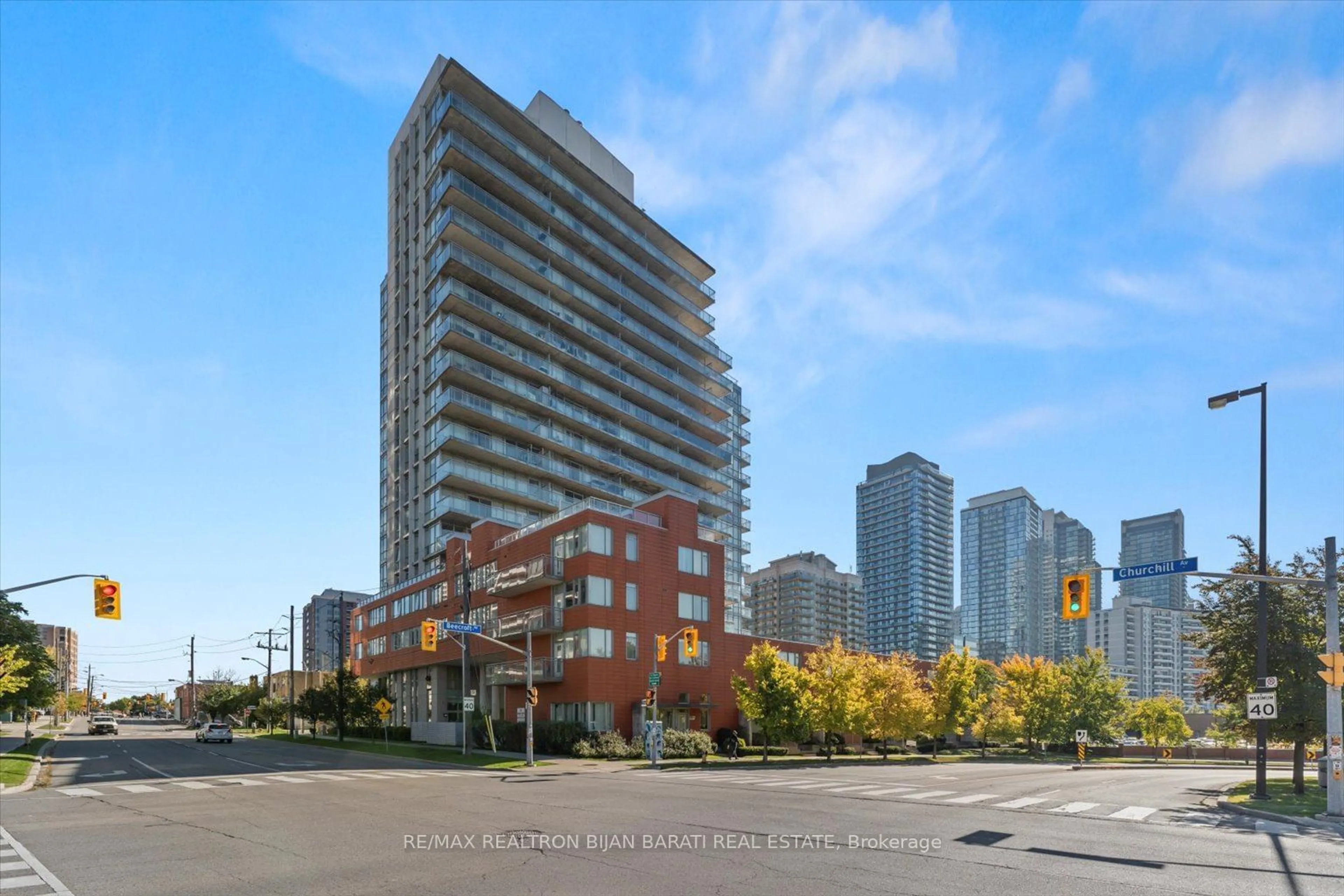 A pic from exterior of the house or condo, the front or back of building for 30 Canterbury Pl #1201, Toronto Ontario M2N 0B9