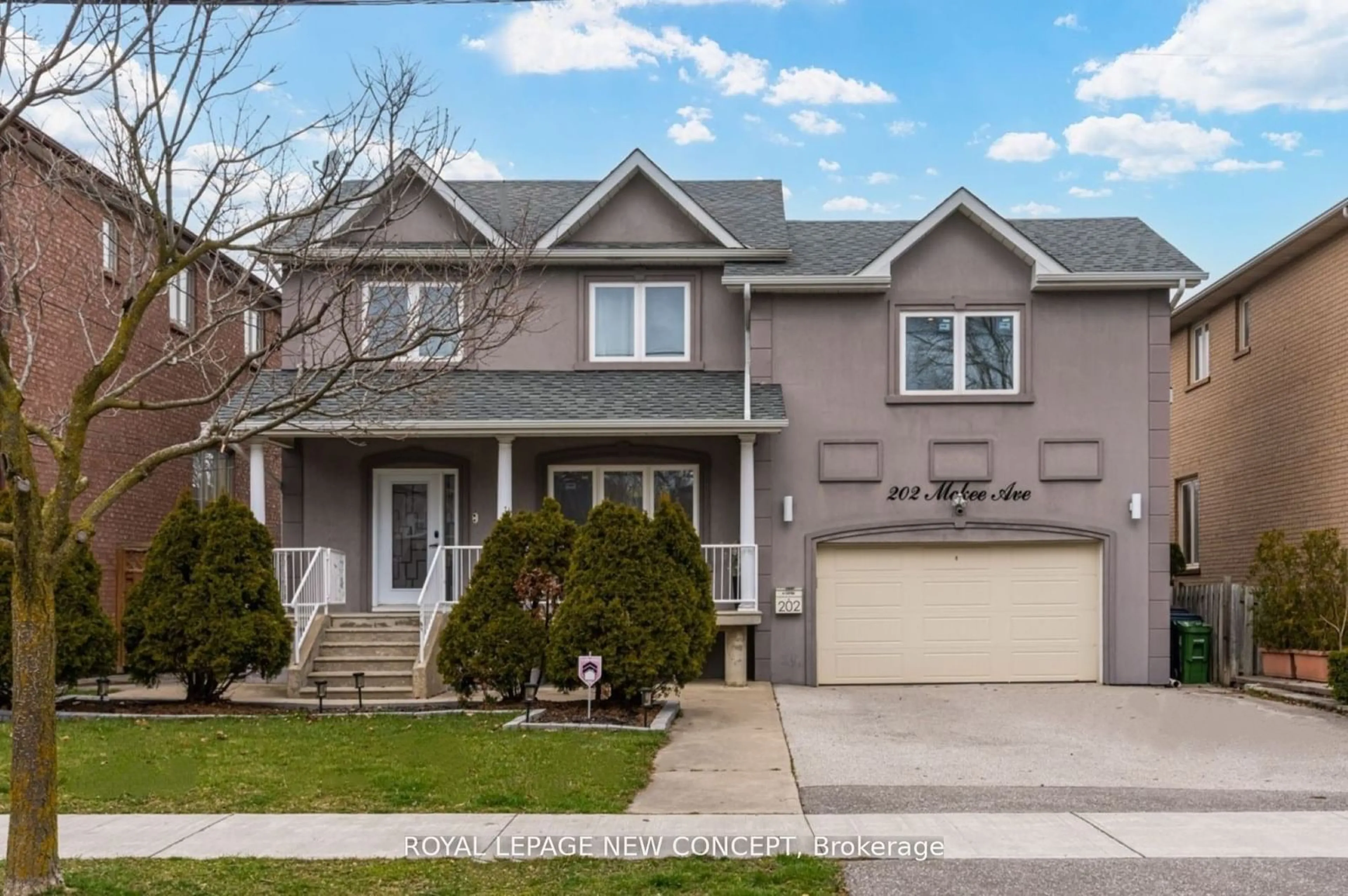 Frontside or backside of a home, the street view for 202 Mckee Ave, Toronto Ontario M2N 4C8