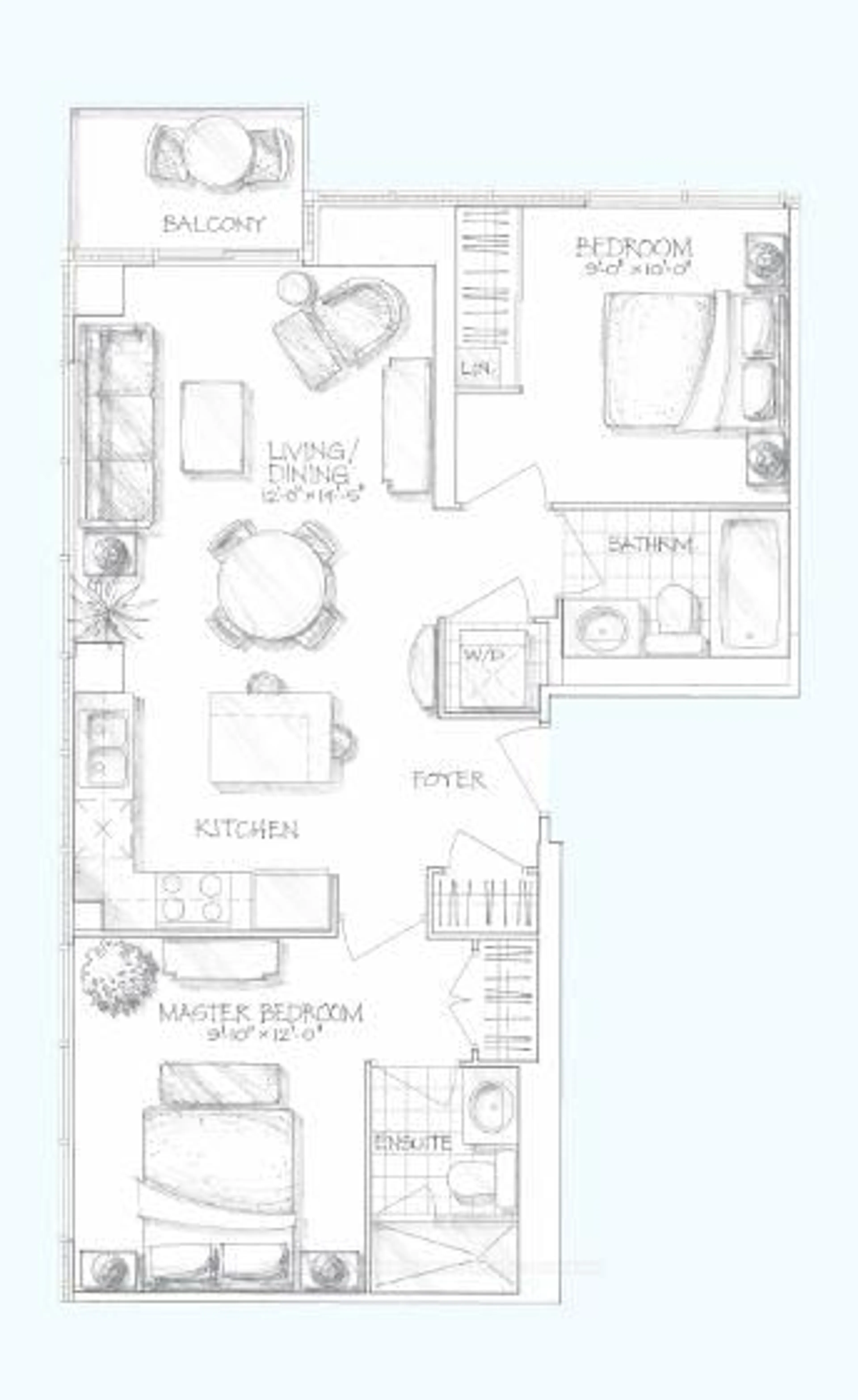 Floor plan for 21 Balmuto St #3001, Toronto Ontario M4Y 1W4