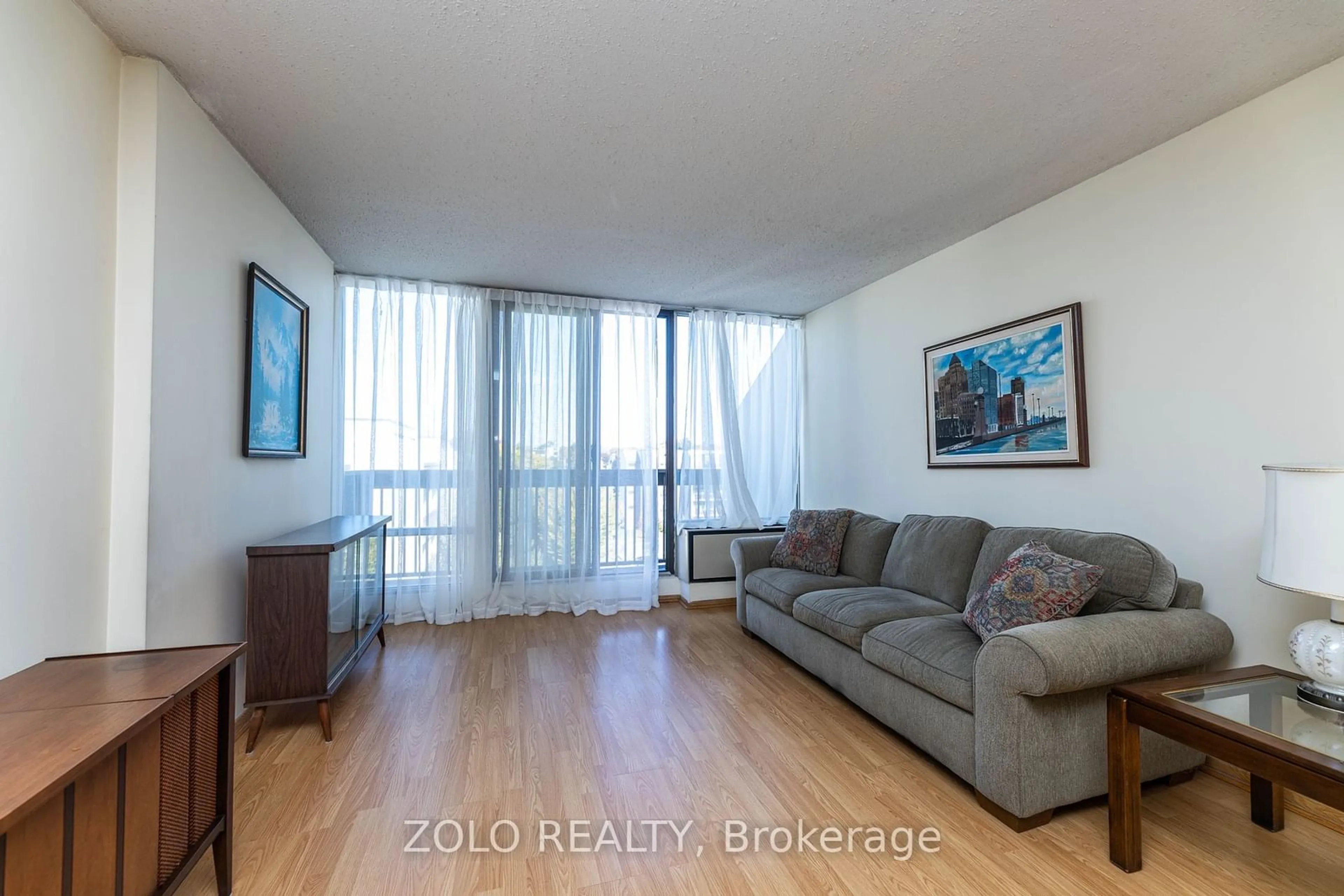 Living room, wood floors for 20 Fashion Roseway #516, Toronto Ontario M2N 6B5