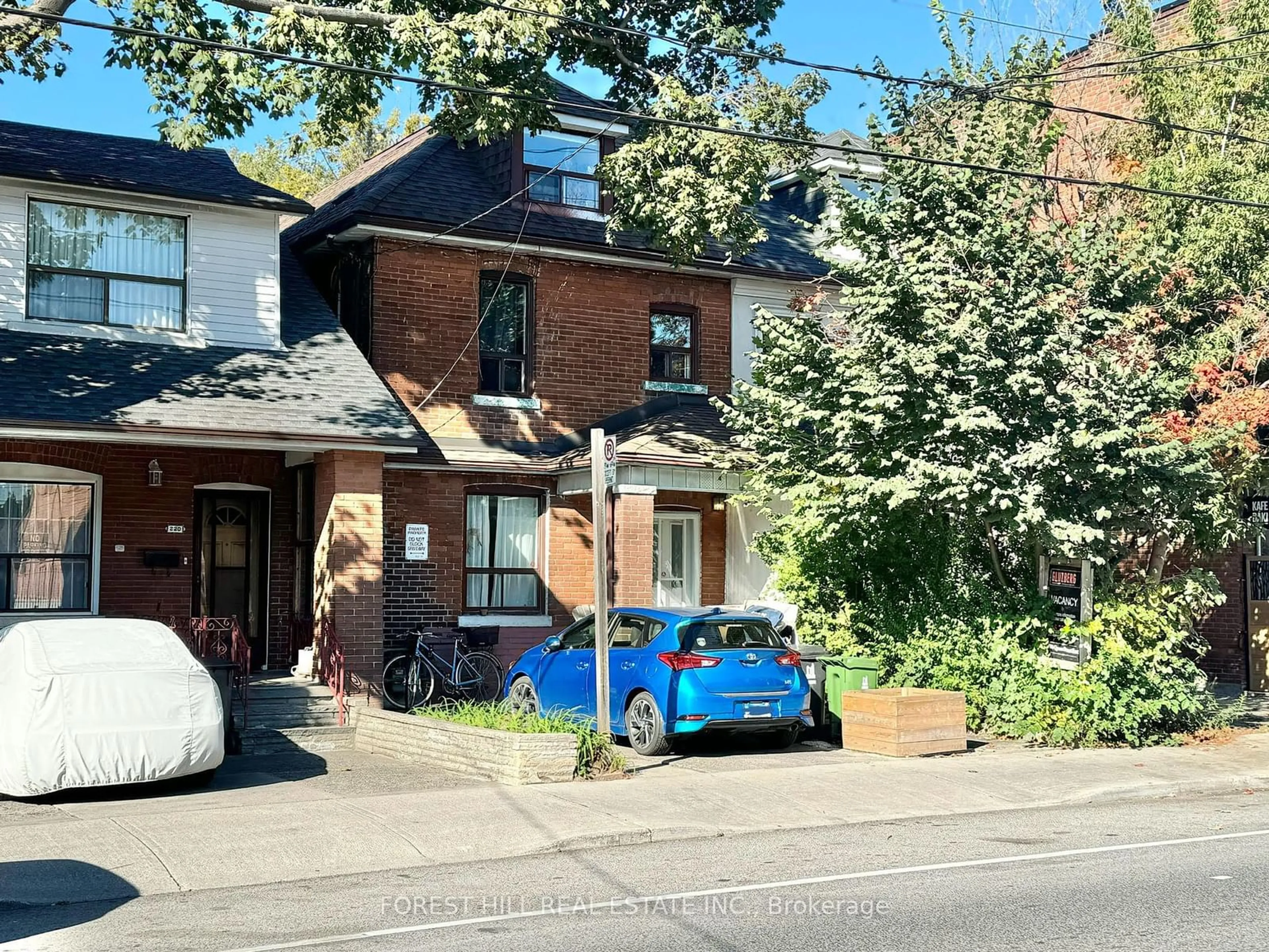 A pic from exterior of the house or condo, the street view for 222 Oakwood Ave, Toronto Ontario M6E 2V4