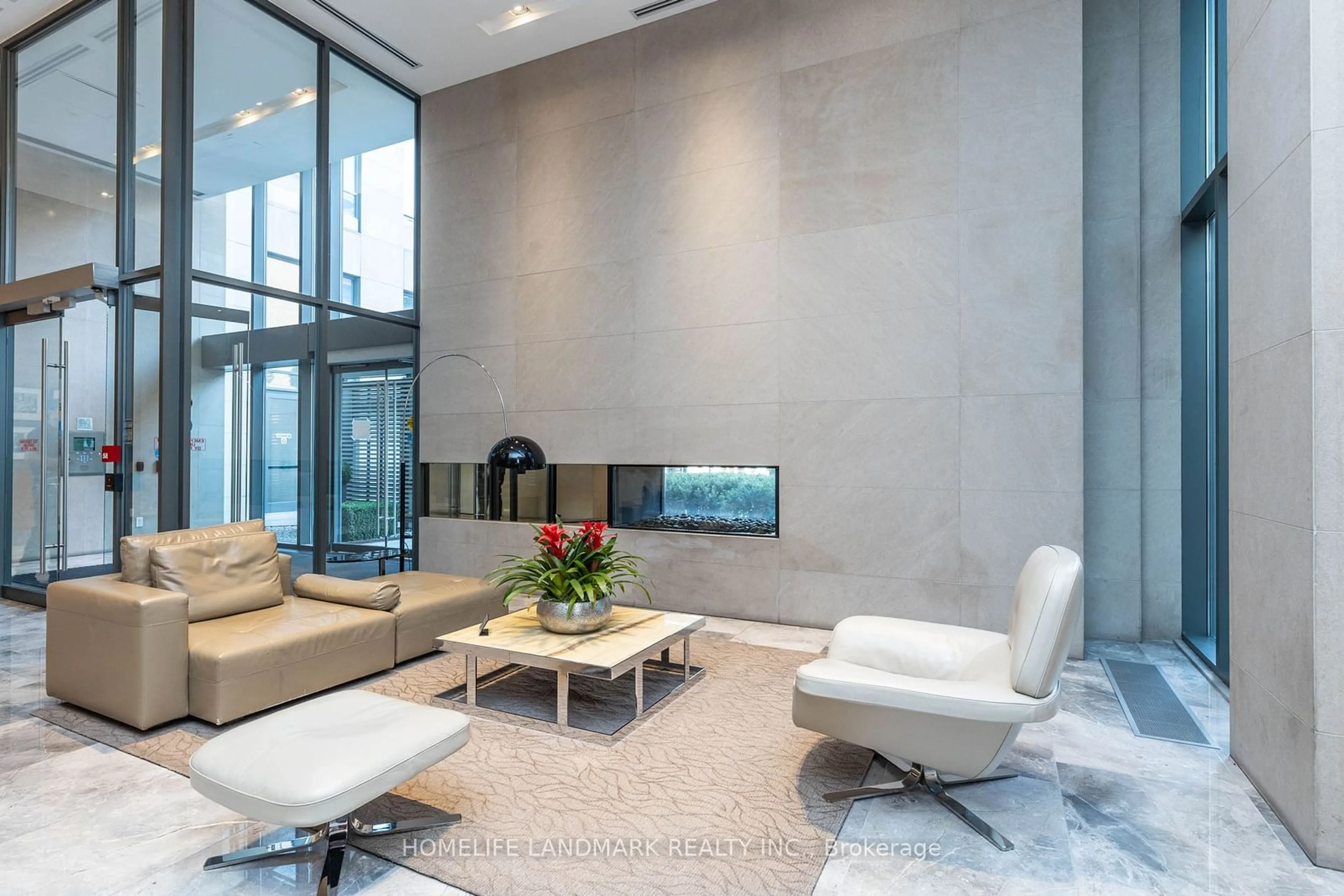 Indoor lobby, cement floor for 1 Bedford Rd #805, Toronto Ontario M5R 2B5