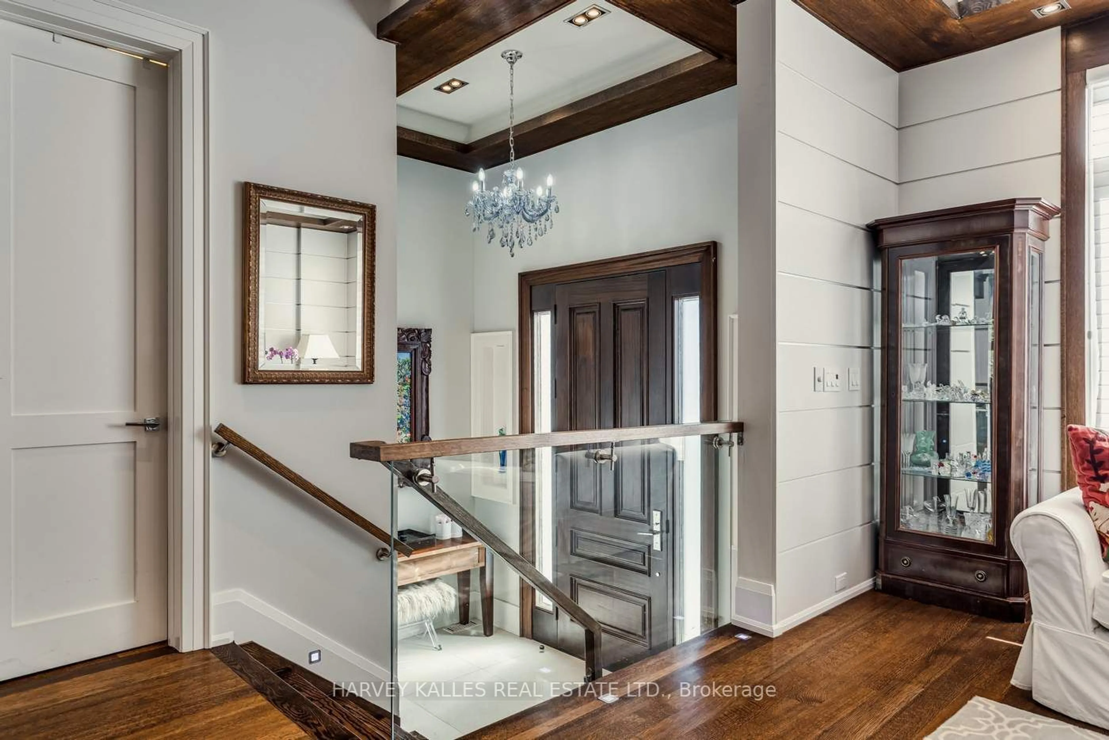 Indoor foyer, wood floors for 52 Carmichael Ave, Toronto Ontario M5M 2W7