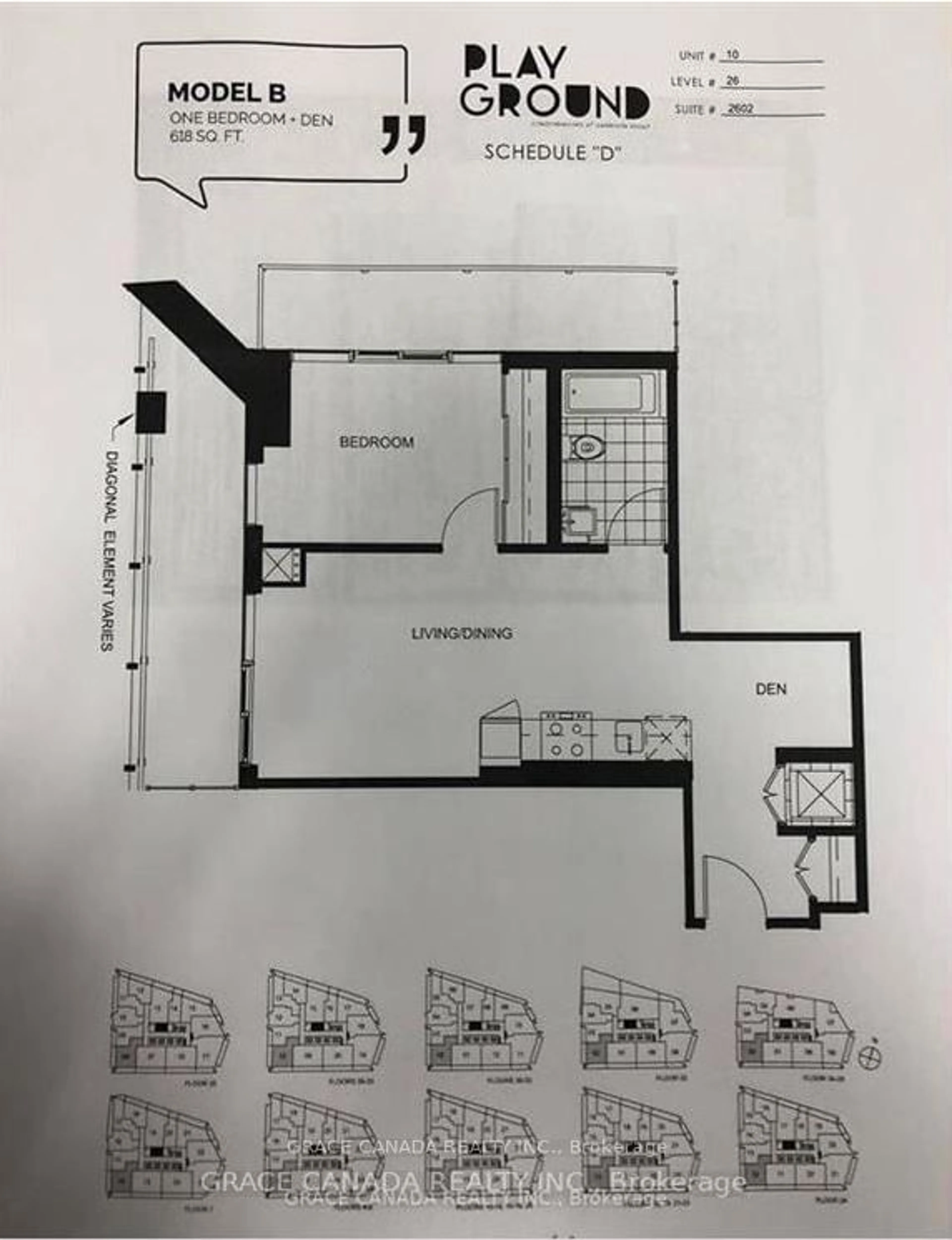 Floor plan for 50 Ordnance St #2602, Toronto Ontario M6K 1A2