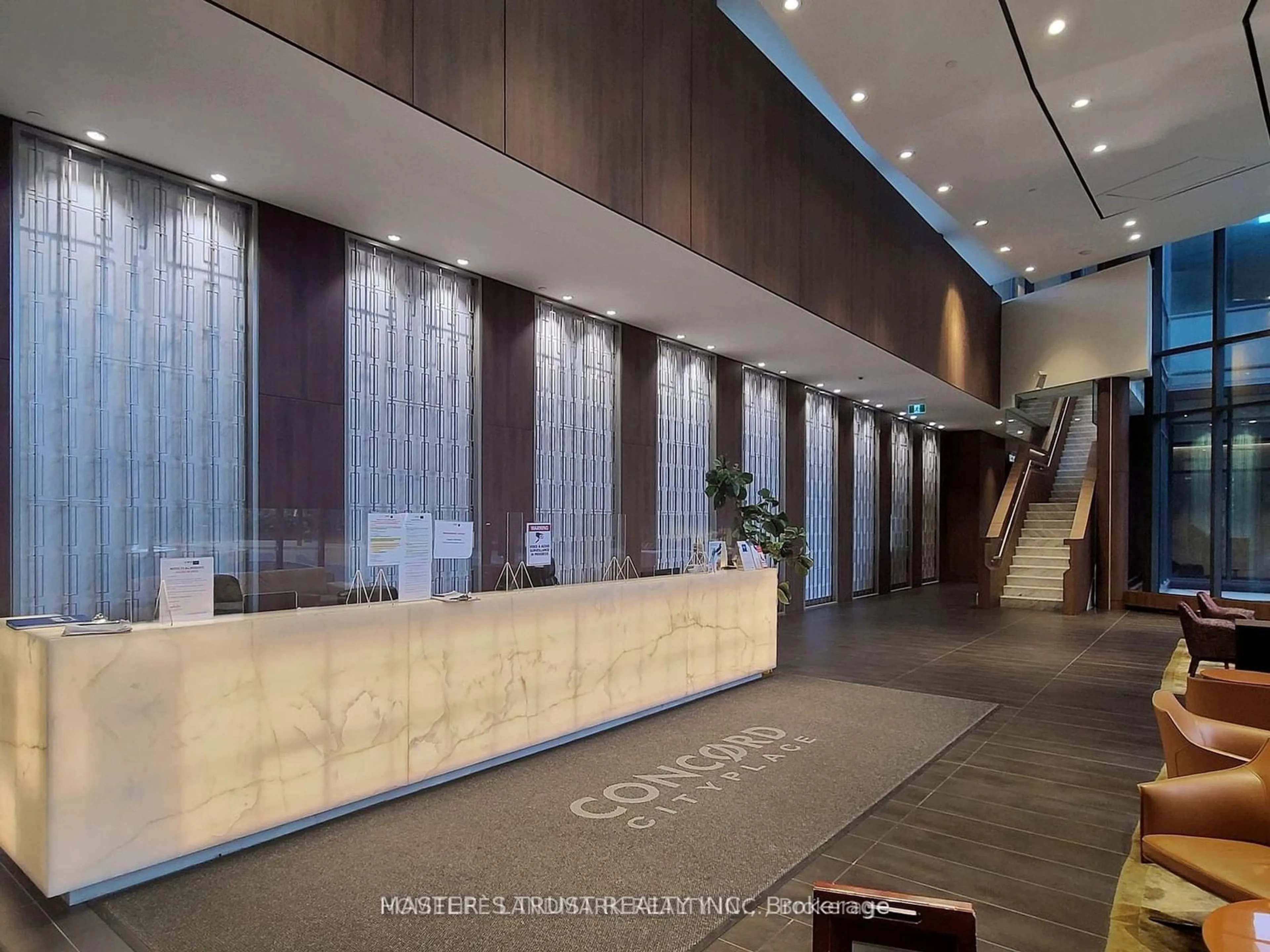 Indoor lobby, ceramic floors for 80 Queens Wharf Rd #1112, Toronto Ontario M5V 0J3